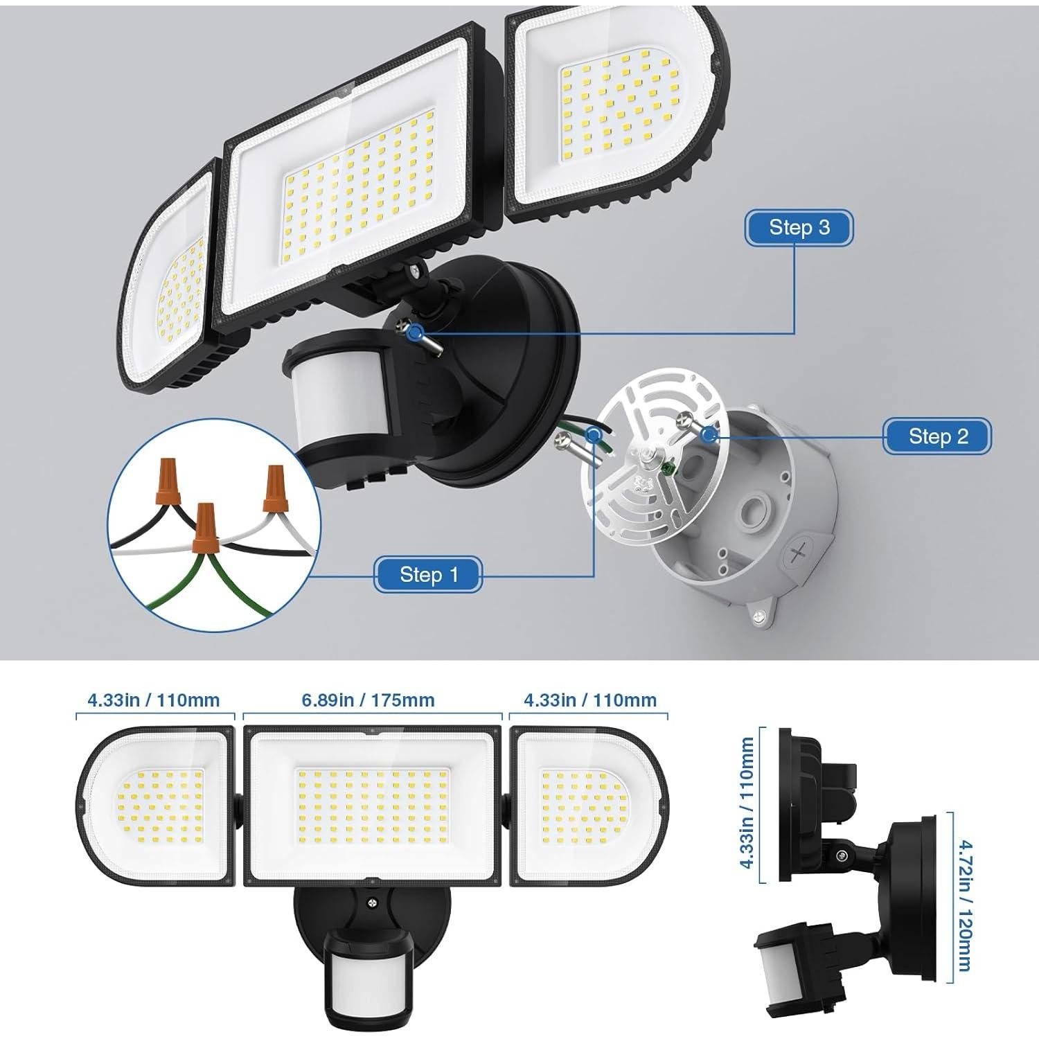 Luz de Inundación LED 150W SZPOWER con Sensor de Movimiento IP65