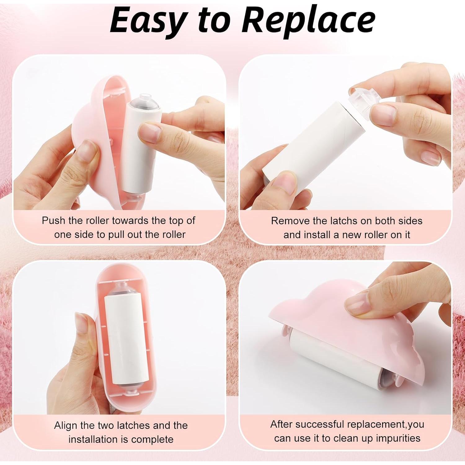 Rodillo de Pelusa Mini Nube Rosa Sopoloray Reutilizable 76g