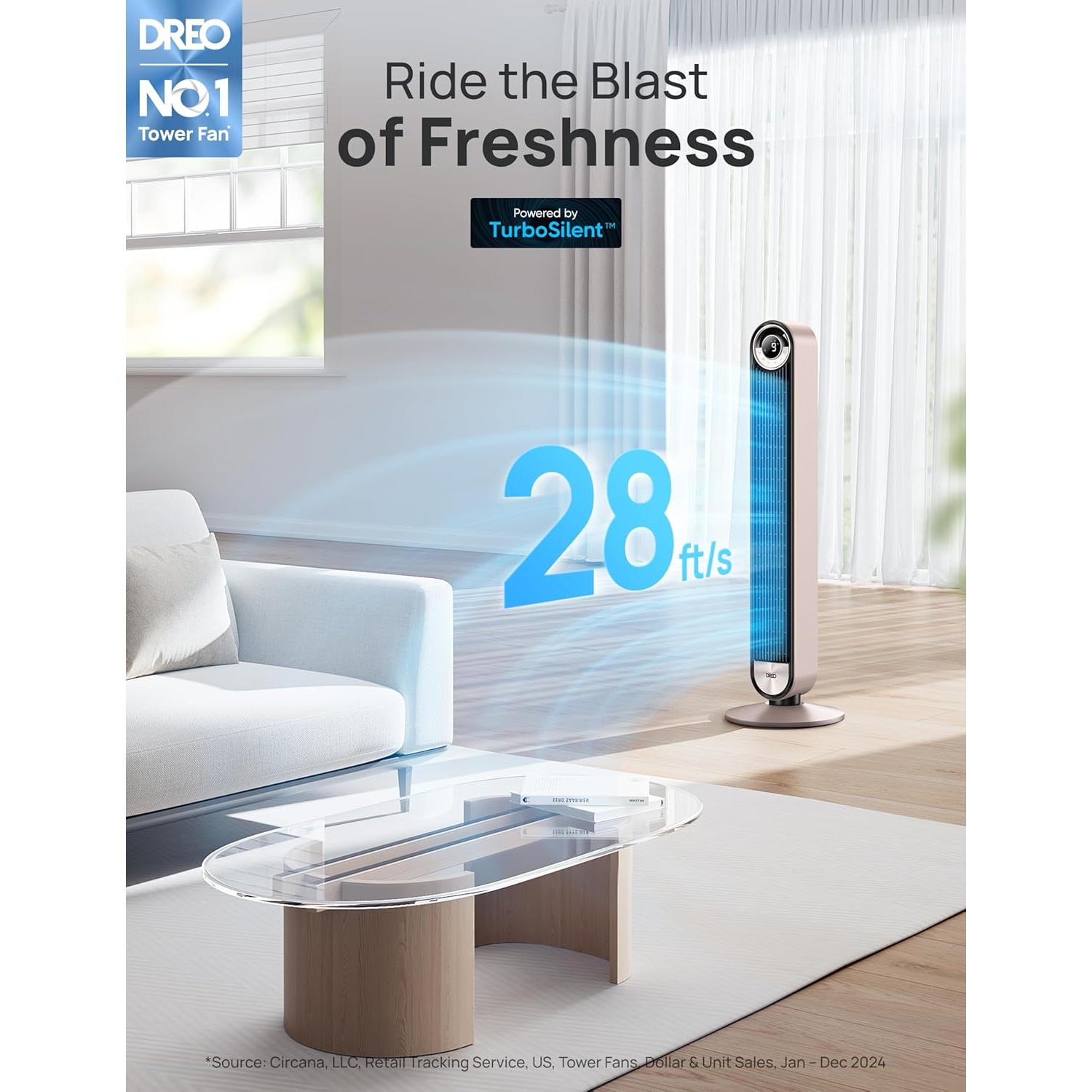 Ventilador de Torre Dreo Cruiser Pro T2S 106,68 cm Oscilante