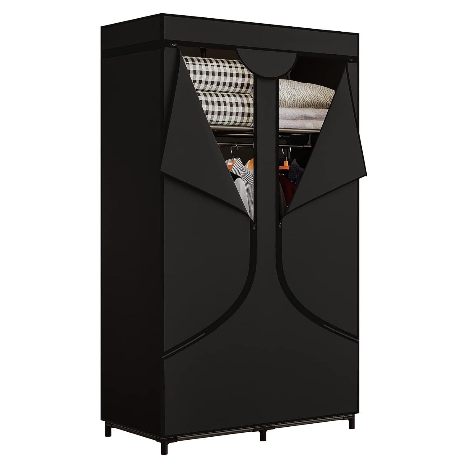 Armario Portátil SORCEDAS 87.88x44.96x167.64cm Negro