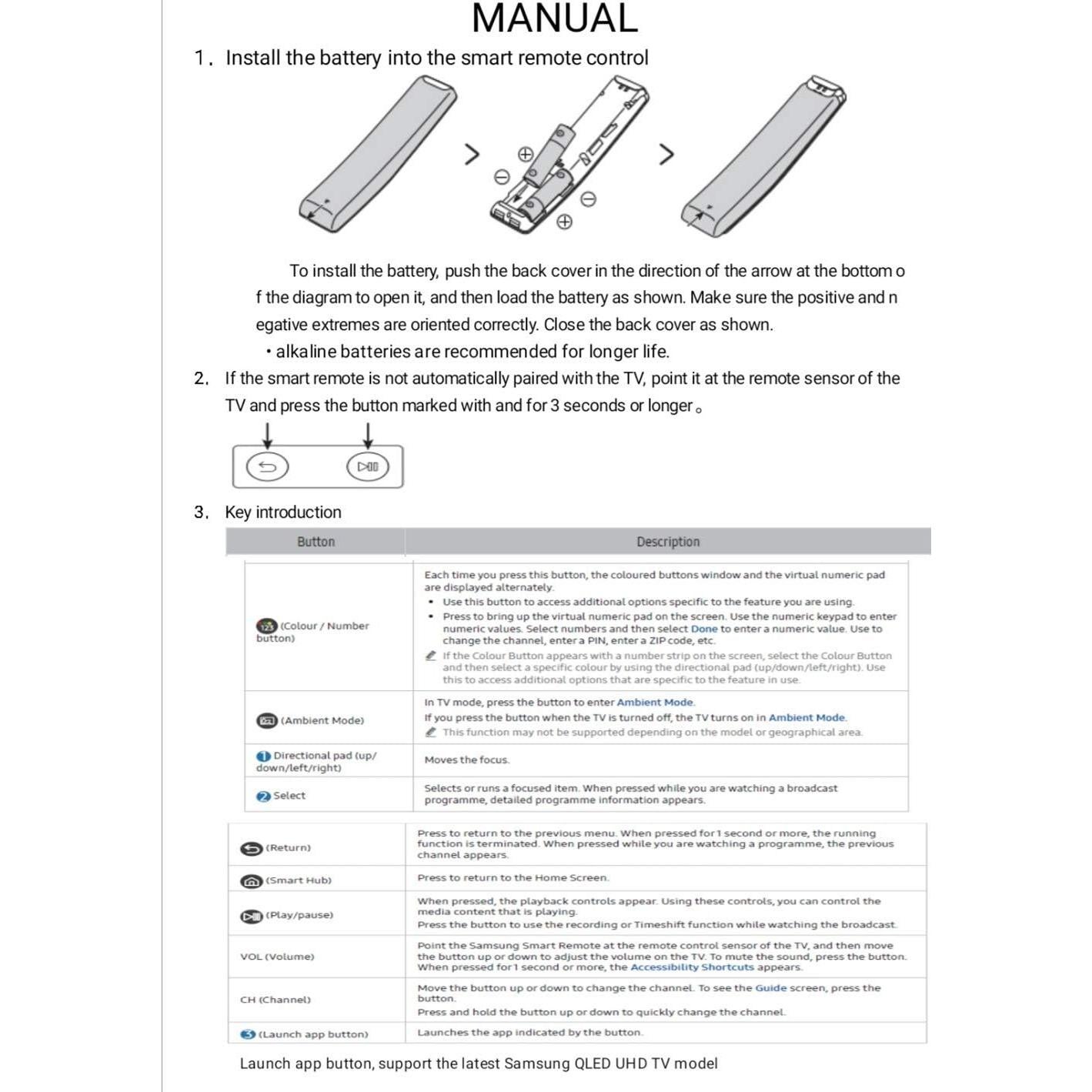 Control Remoto Reemplazo para TV Samsung QLED LED 2015-2024