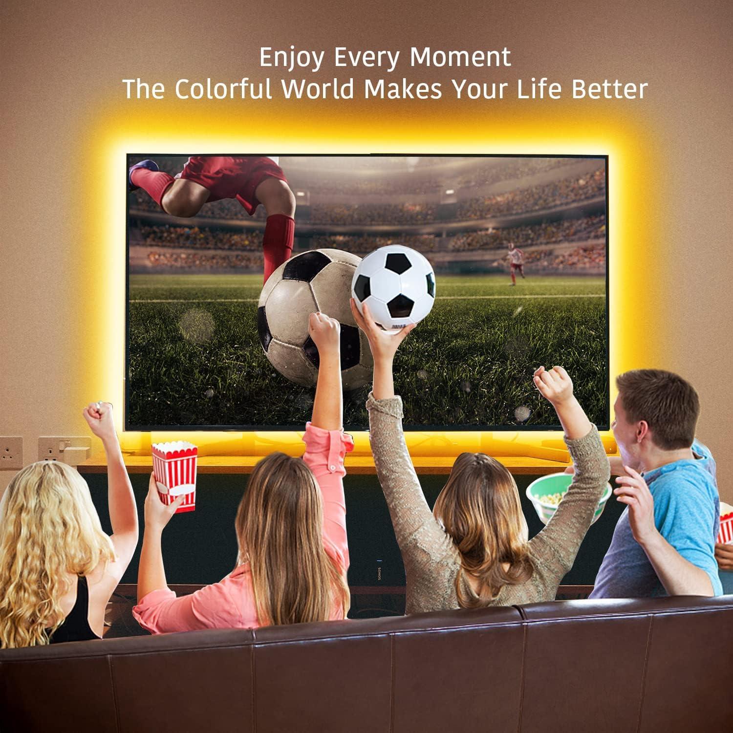 Luces LED Phopollo para TV 4.57m RGB Bluetooth Control App