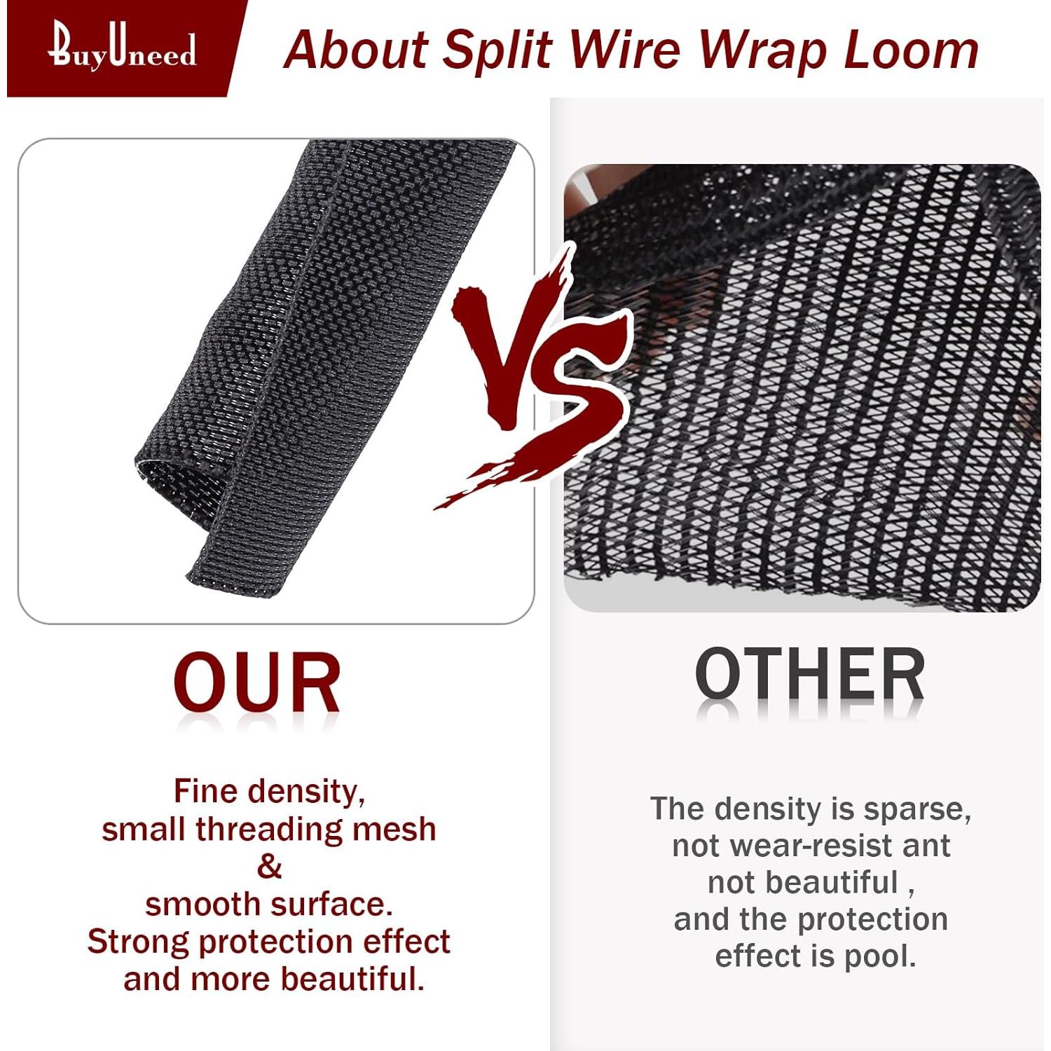 Mangas de Gestión de Cables Trenzadas Buyuneed 3.66m