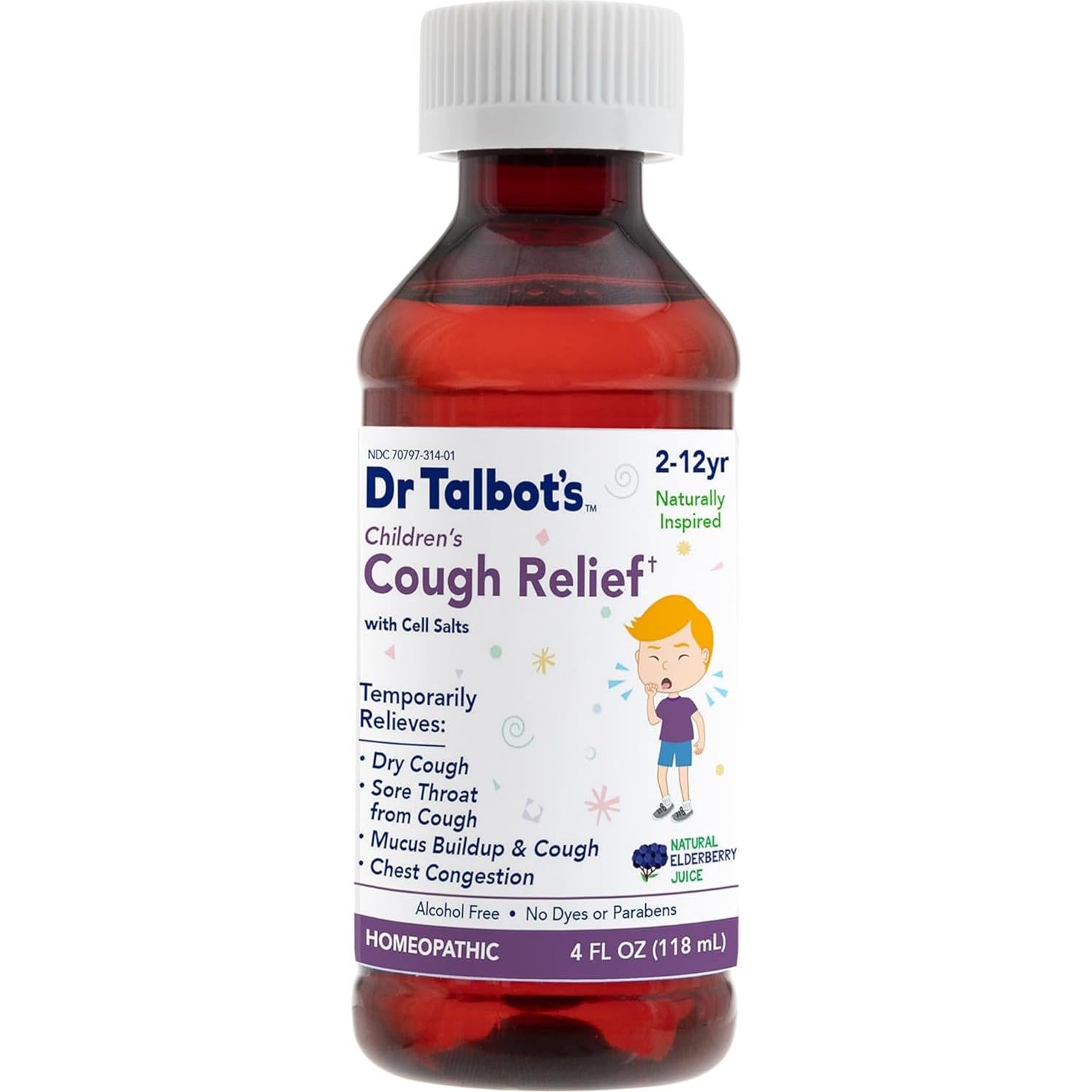 Alivio de la Tos para Niños Dr. Talbot 118 ml Sabor Natural