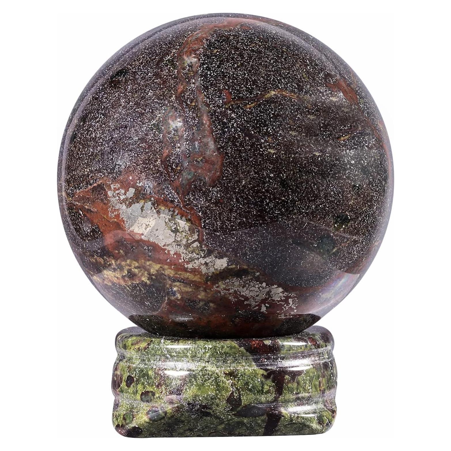 Bola de cristal de piedra de sangre de dragón 40mm Cheungshing