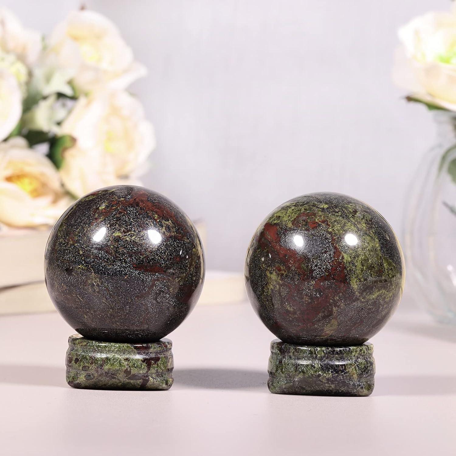 Bola de cristal de piedra de sangre de dragón 40mm Cheungshing