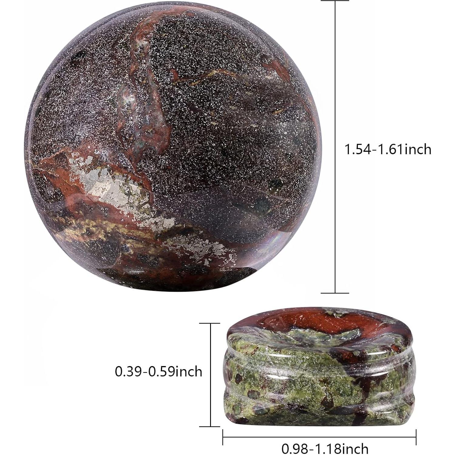 Bola de cristal de piedra de sangre de dragón 40mm Cheungshing