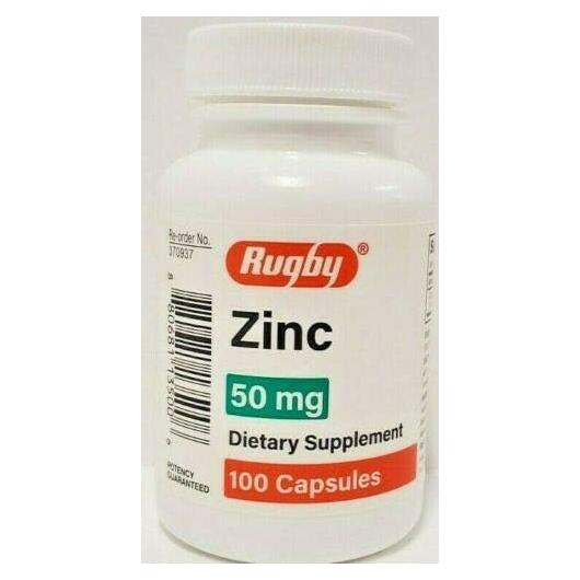 Rugby Zinc 50 mg 100 Cápsulas - Suplemento Inmunológico