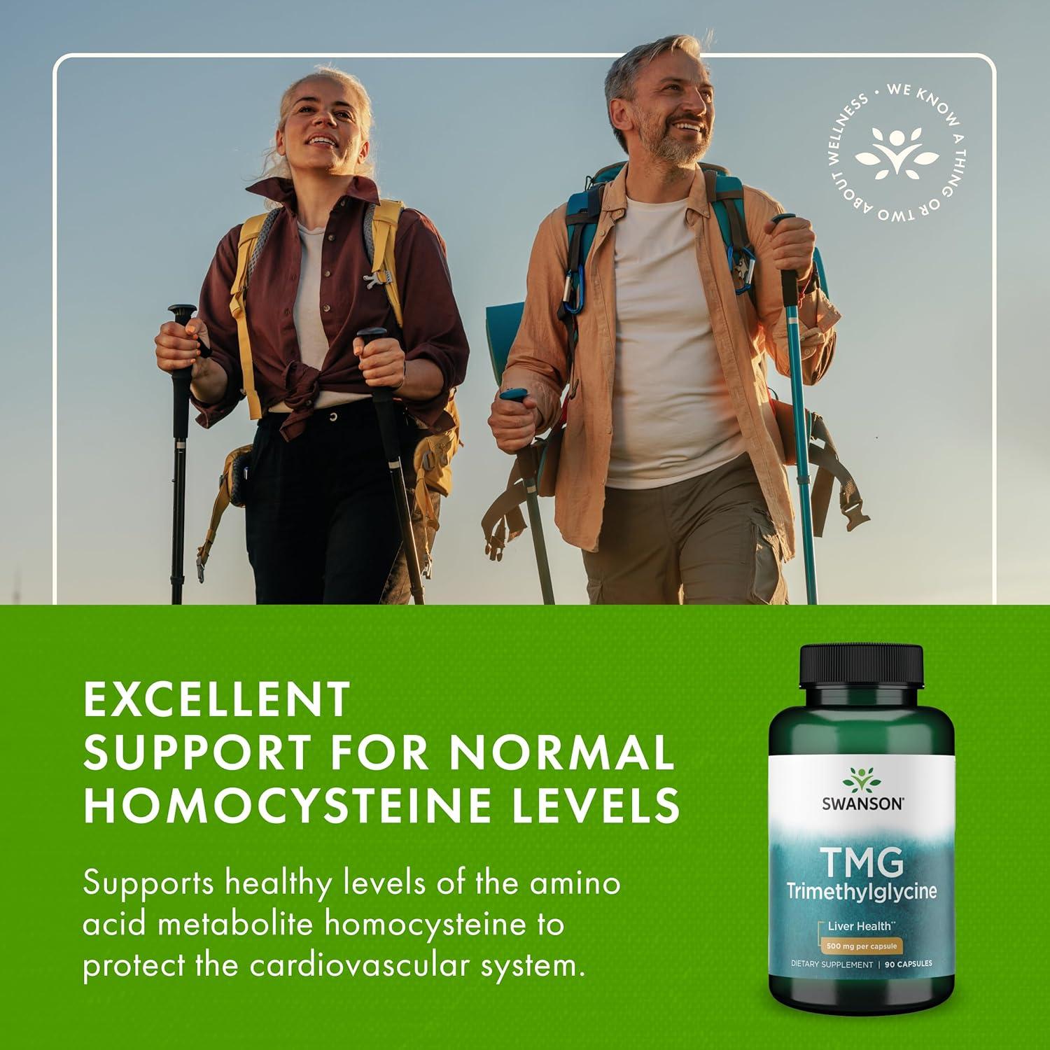 Suplemento de Aminoácidos Swanson TMG 90 Cápsulas 500mg