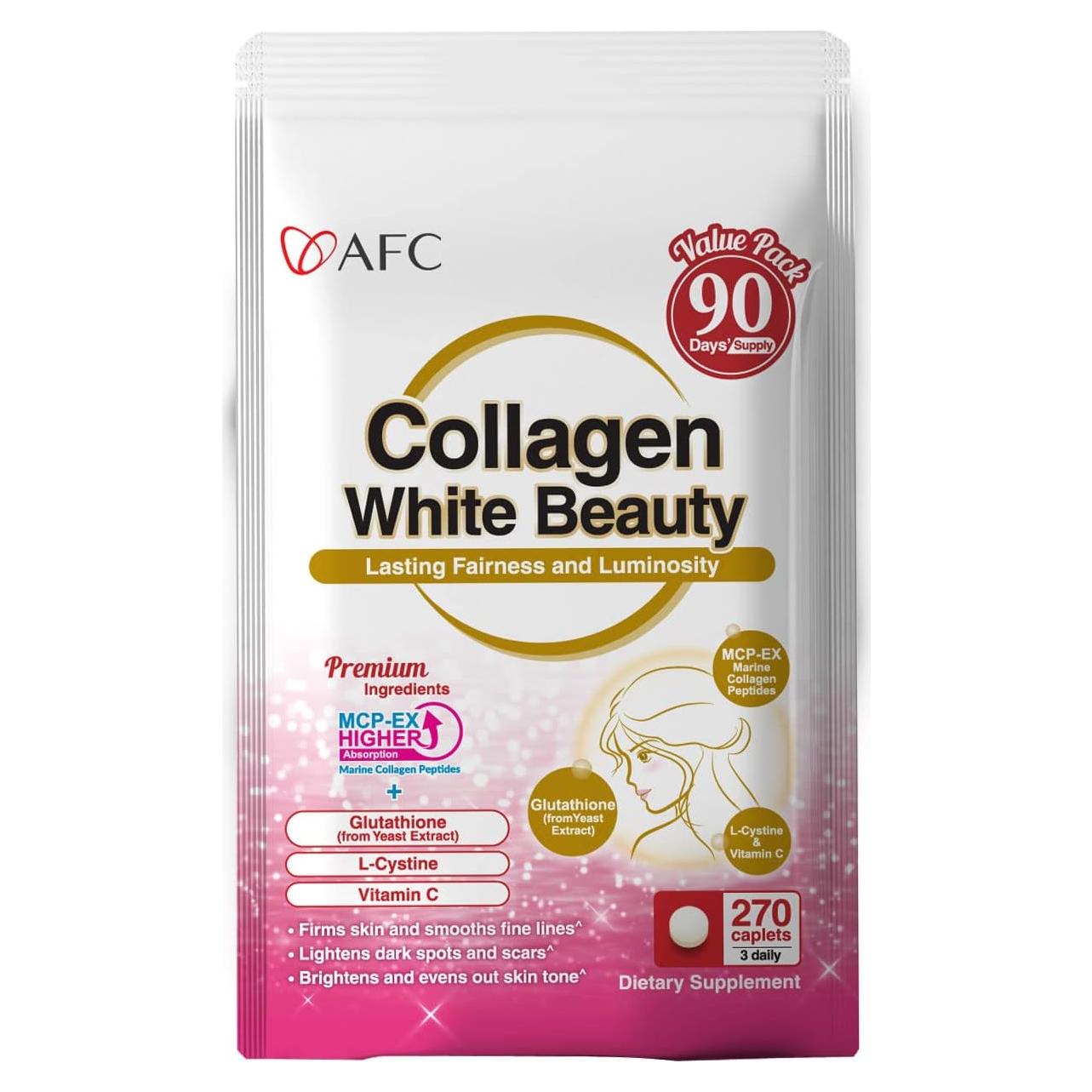 Colágeno Marino AFC Japón 90 Tablets - Piel Radiante y Firme