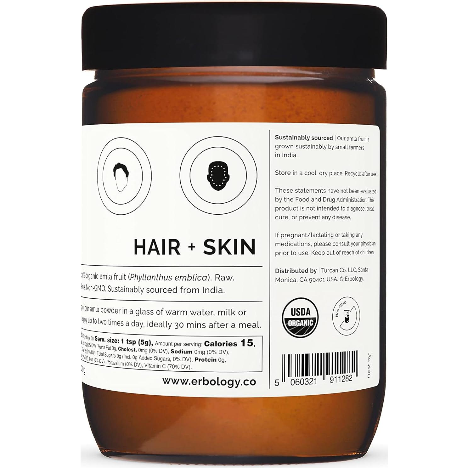 Polvo de Amla Orgánico Erbology 90.7 g - Grosella India - Vitamina C