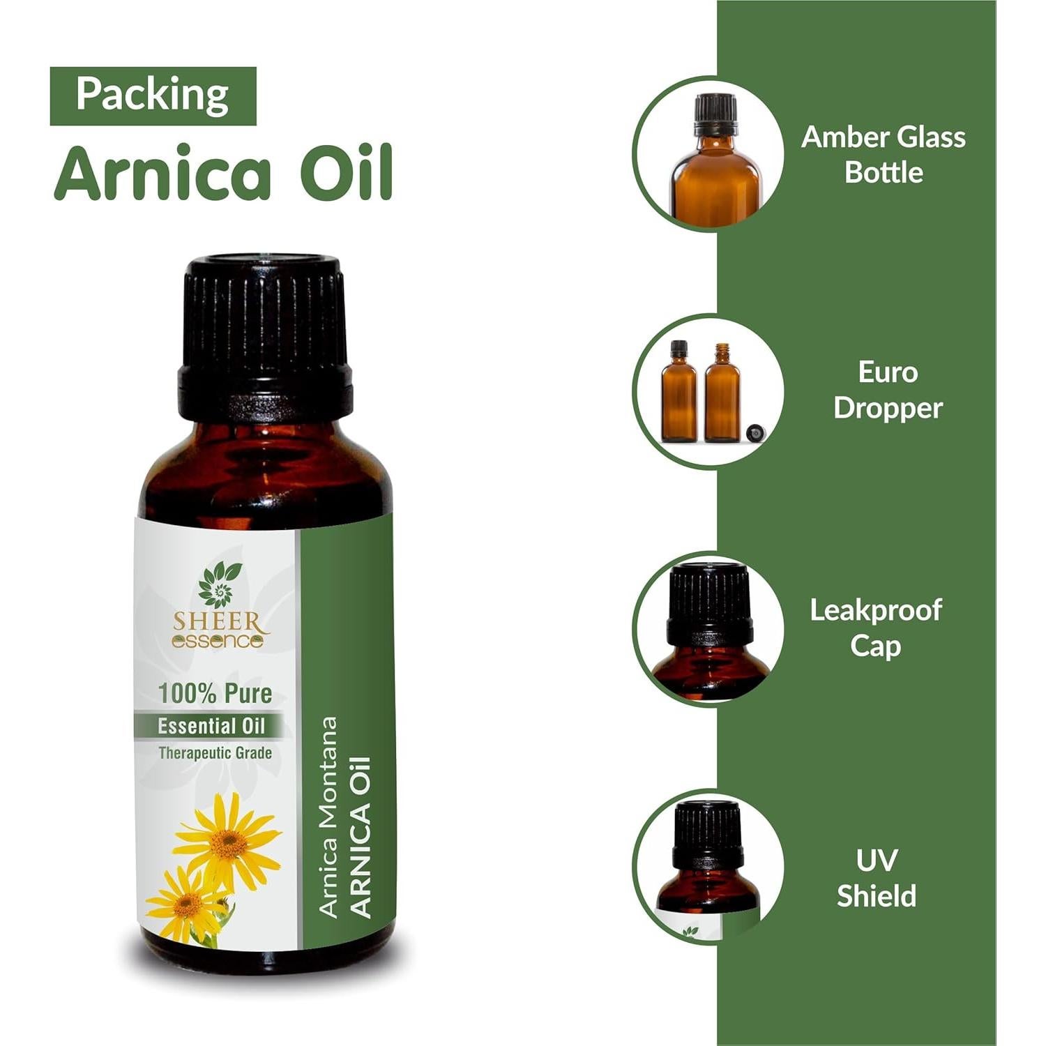 Aceite Esencial de Arnica 100% Puro Sheer Essence 4.73 ml