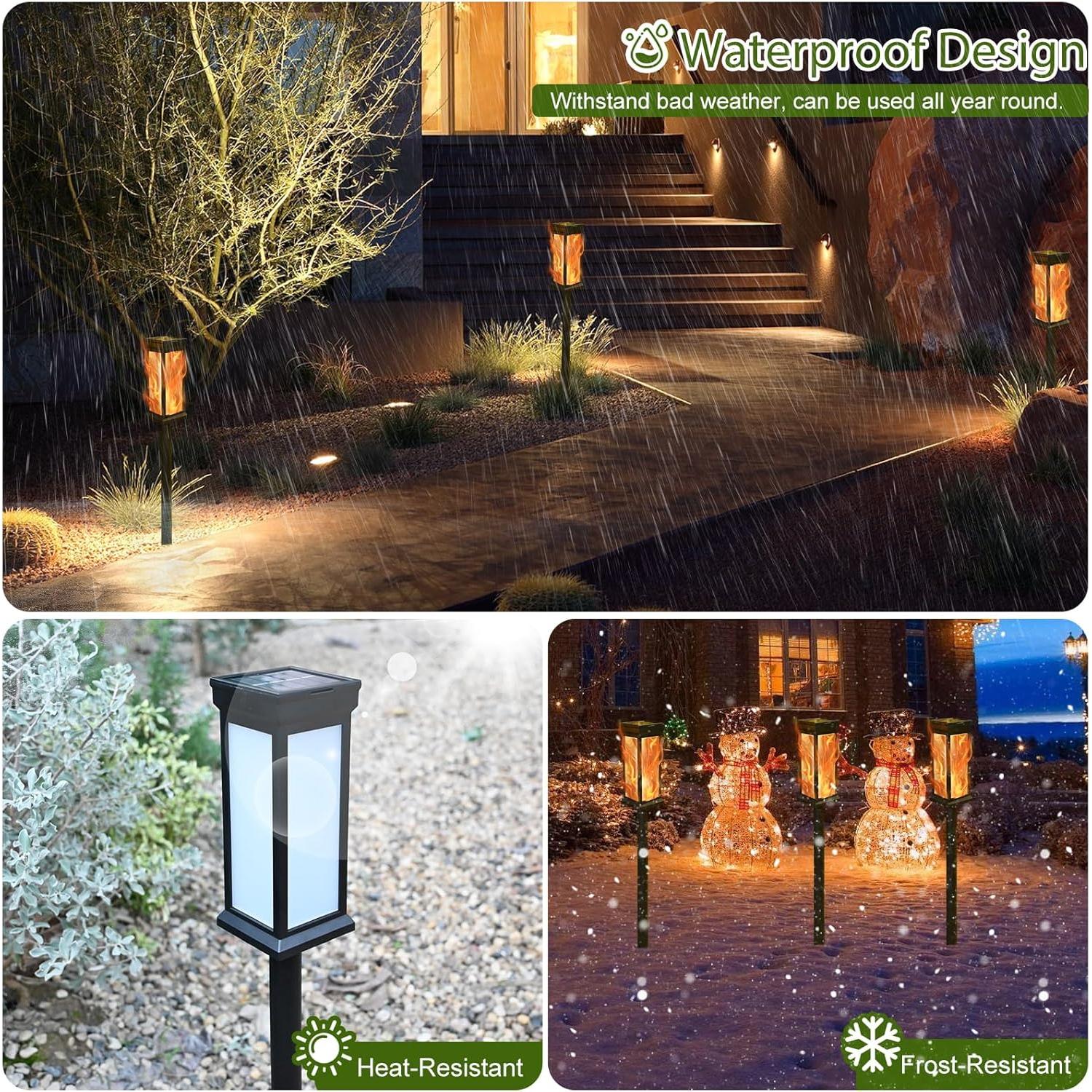 Luces de Llama Solar KelvinLux 8PK LED Impermeables Jardín