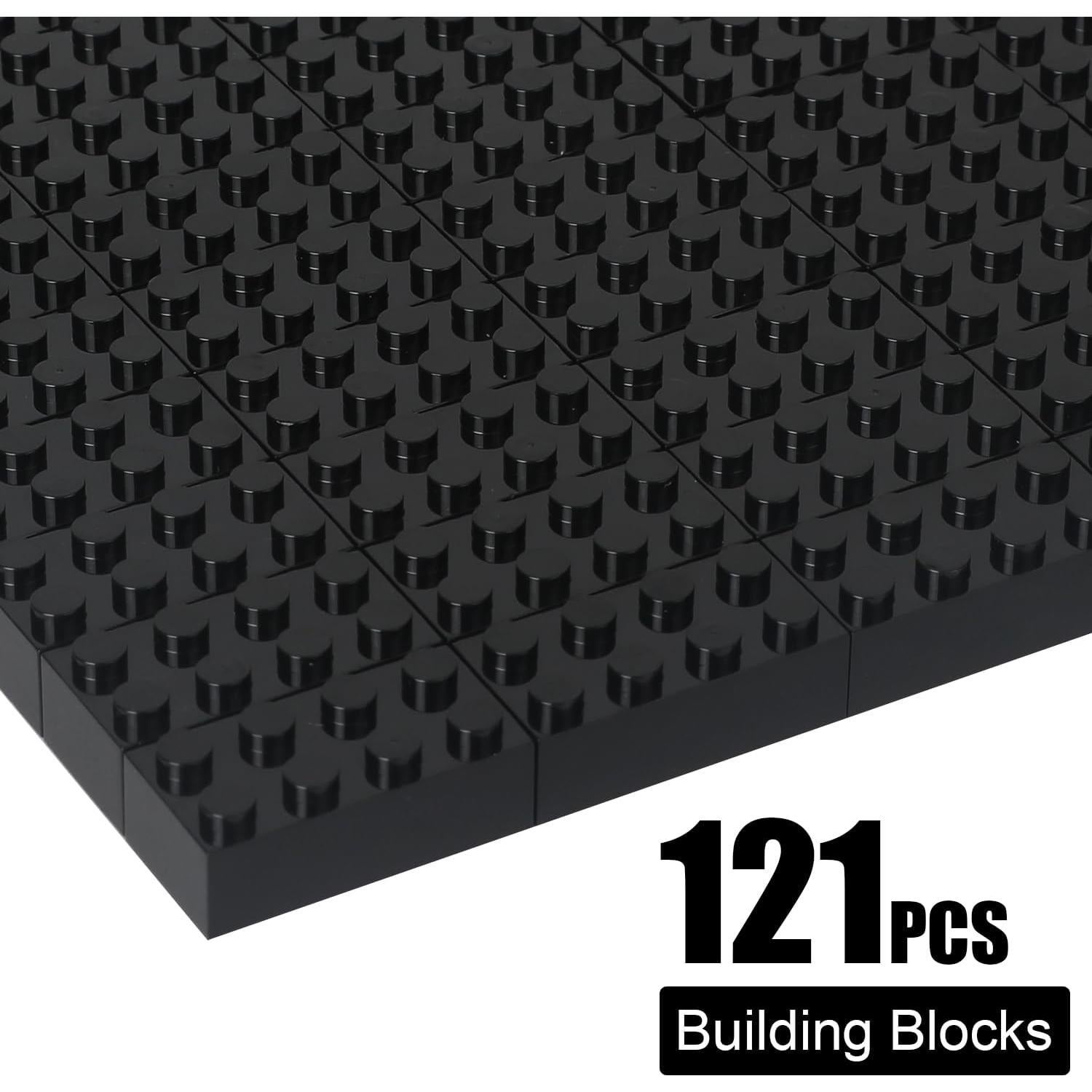 Bloques de Construcción Ekuzi 121 Piezas 2x4 Color Negro