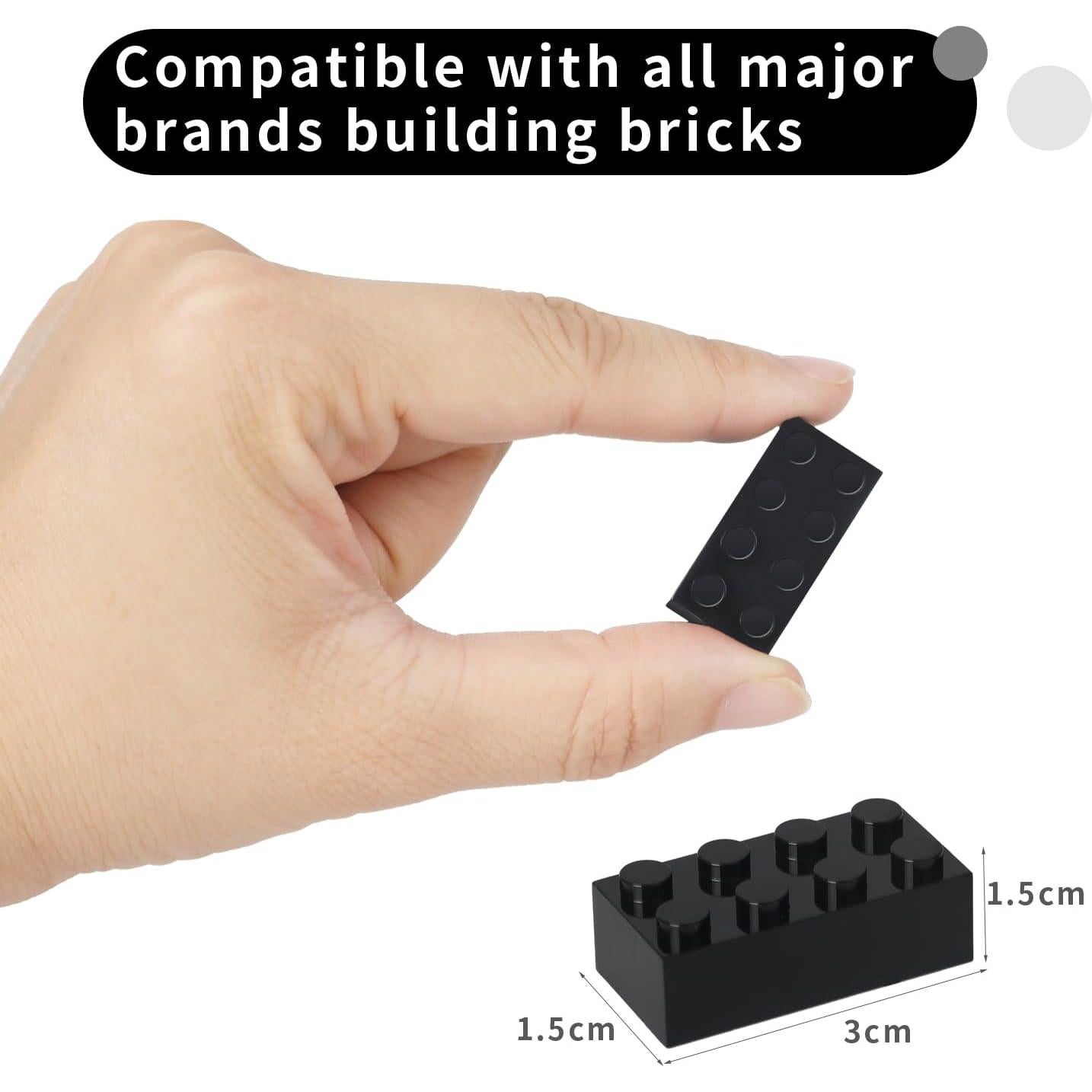 Bloques de Construcción Ekuzi 121 Piezas 2x4 Color Negro