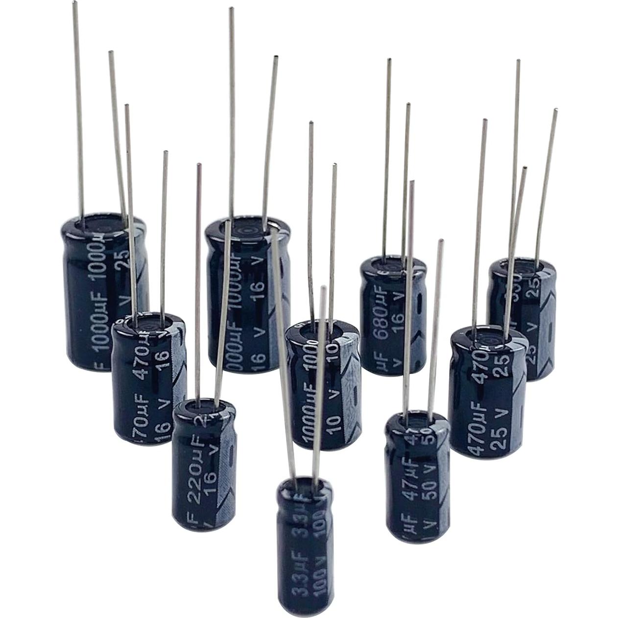 Kit de Capacitores Electrolíticos MOKMMKIT 800 Piezas 0.1uF-1000uF