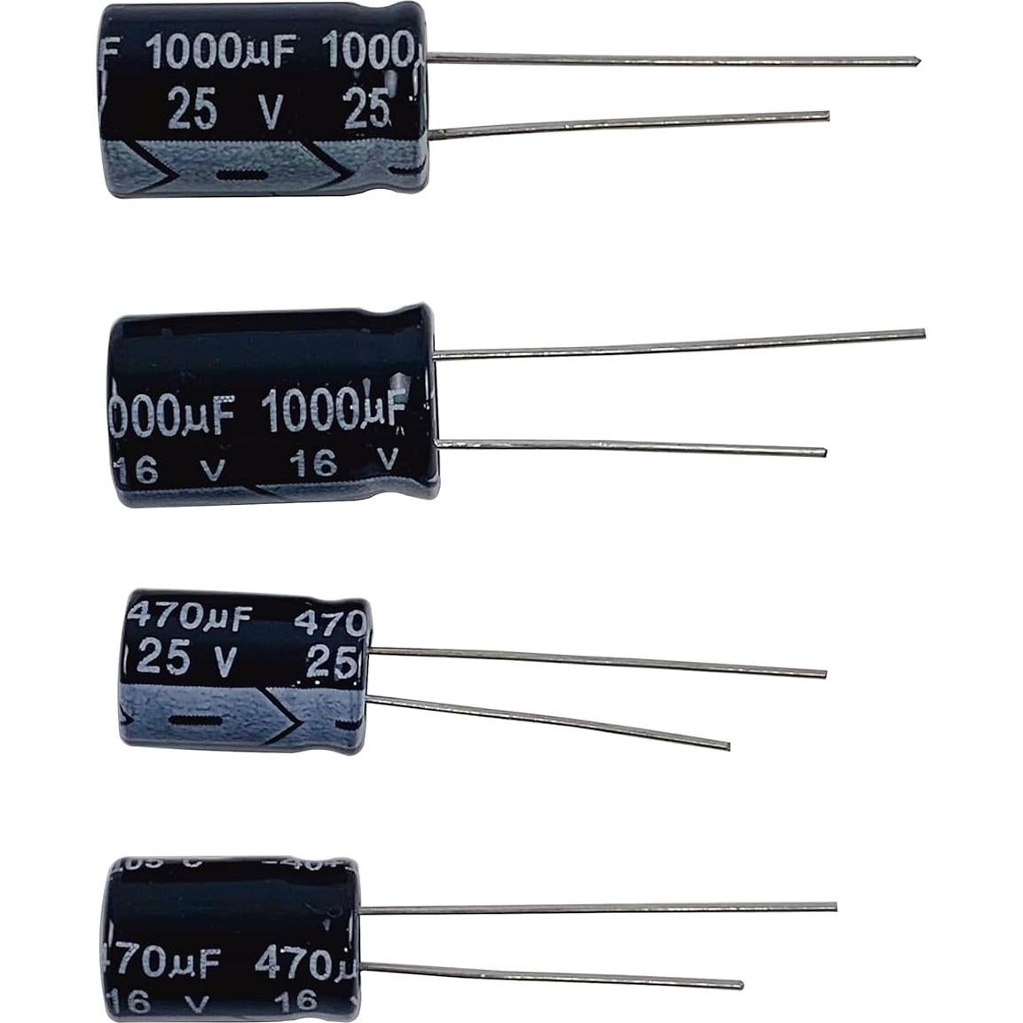 Kit de Capacitores Electrolíticos MOKMMKIT 800 Piezas 0.1uF-1000uF