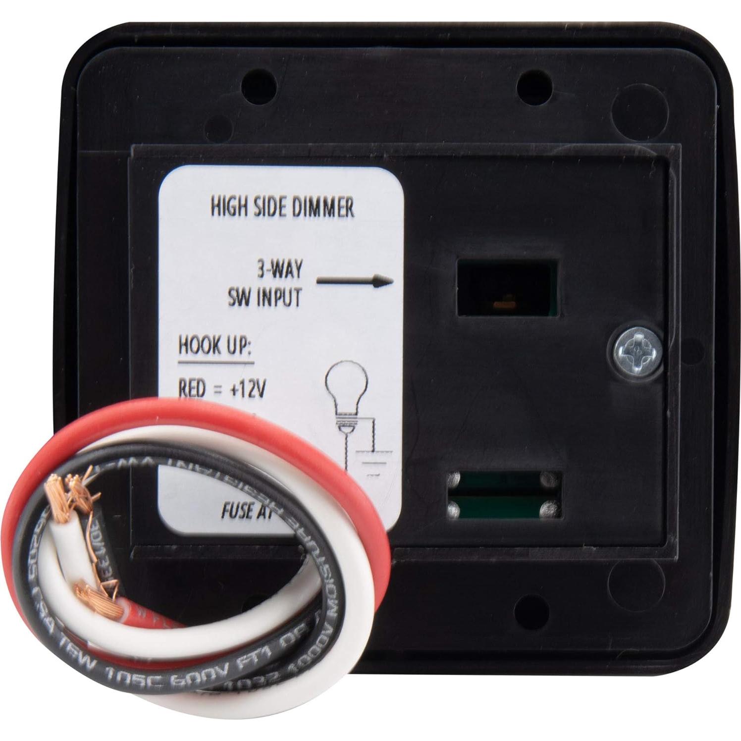 Interruptor Regulador 12V DC Deslizador Grande Negro - RV, Barcos