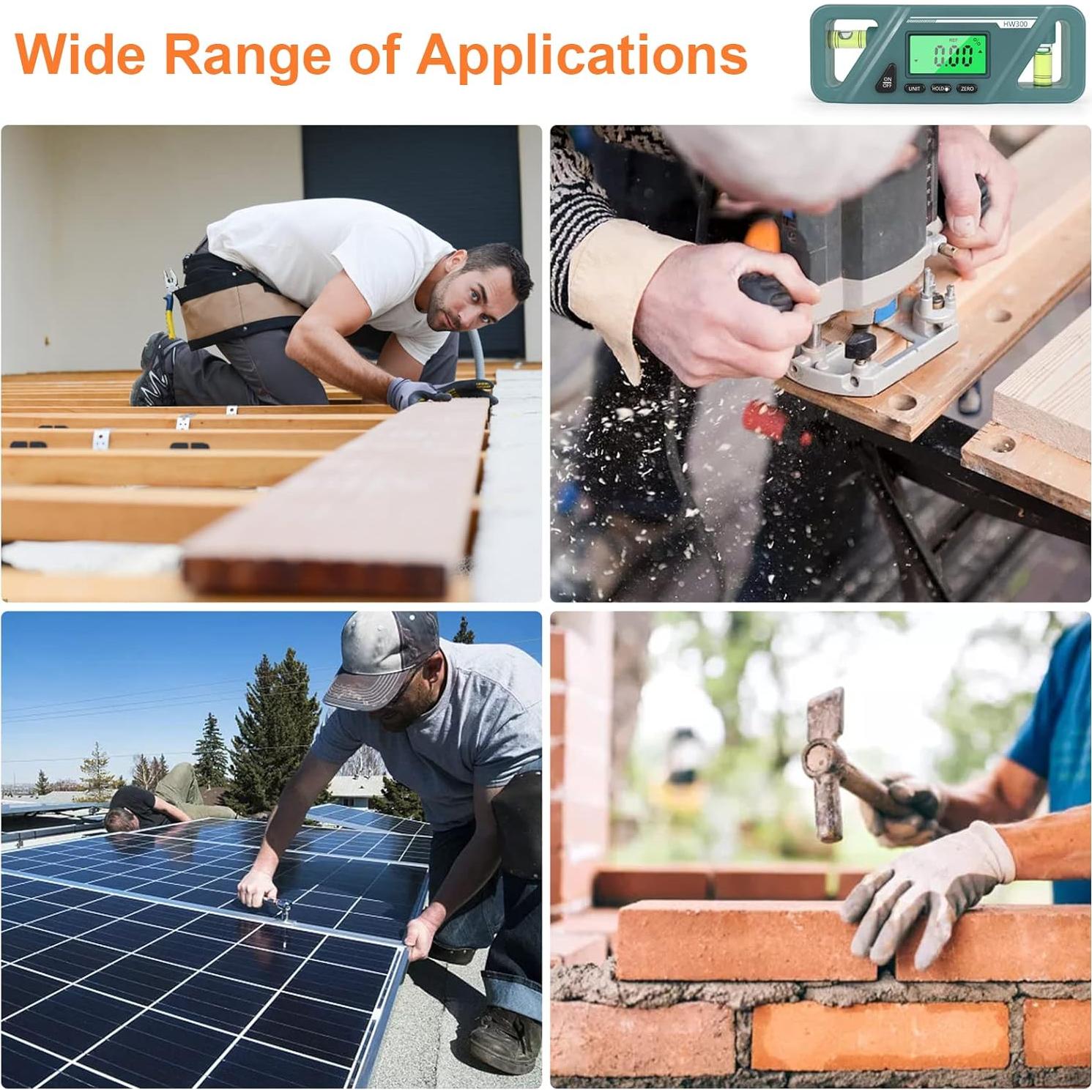 Nivel Digital Magnético Rehomy 4x90° Inclinómetro 14.48 cm