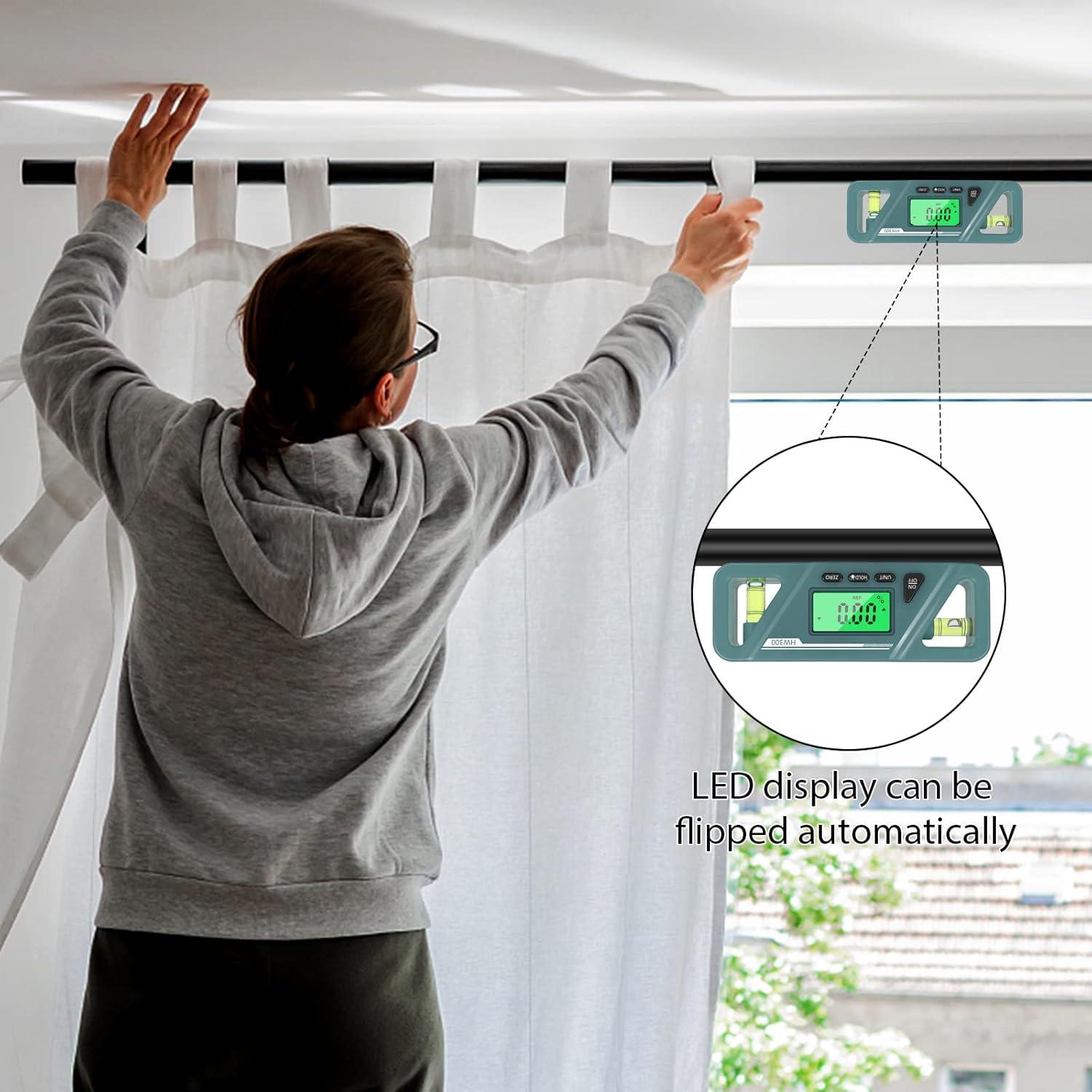 Nivel Digital Magnético Rehomy 4x90° Inclinómetro 14.48 cm