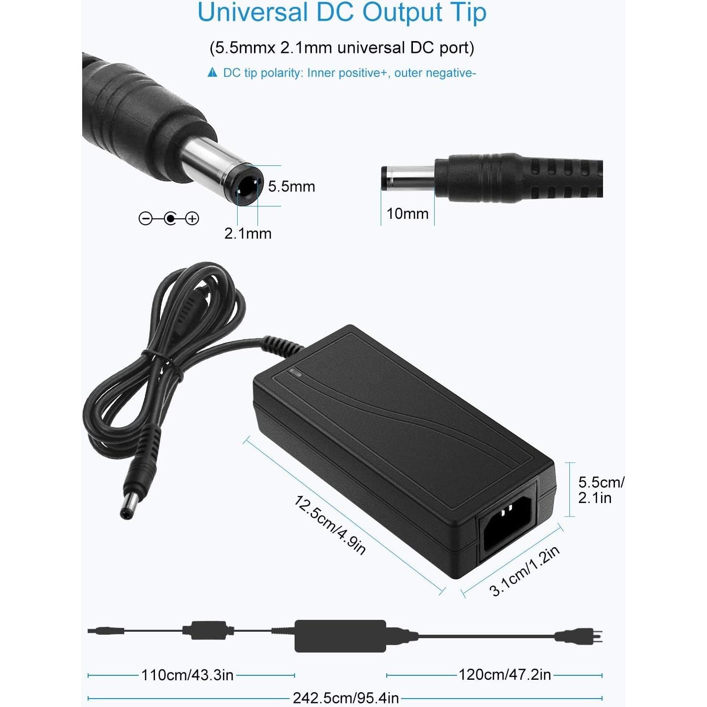 Adaptador de Corriente ALITOVE 24V 3A 72W para LED y CCTV