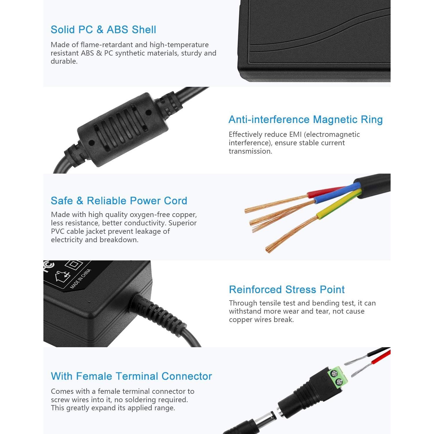 Adaptador de Corriente ALITOVE 24V 3A 72W para LED y CCTV