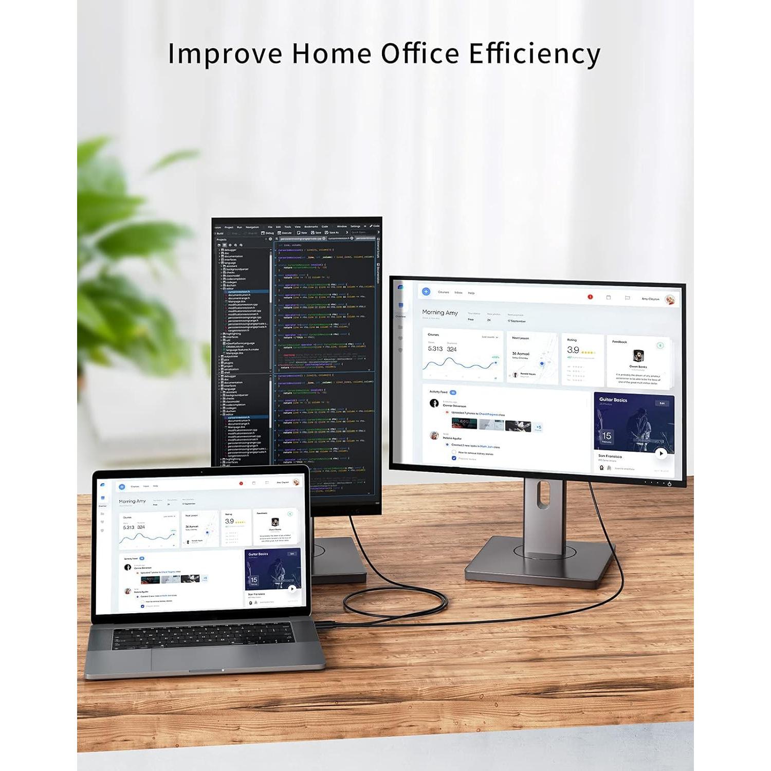 Cable USB C a HDMI 4K@60Hz CableCreation 0.91m Negro
