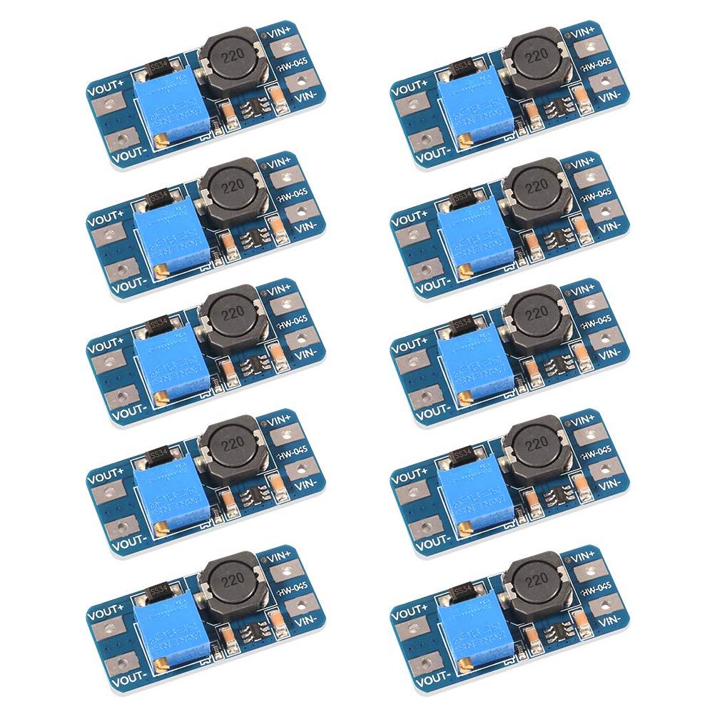 Módulo Regulador de Voltaje DC-DC MT3608 - 10 Pcs, 2A, 5V-28V