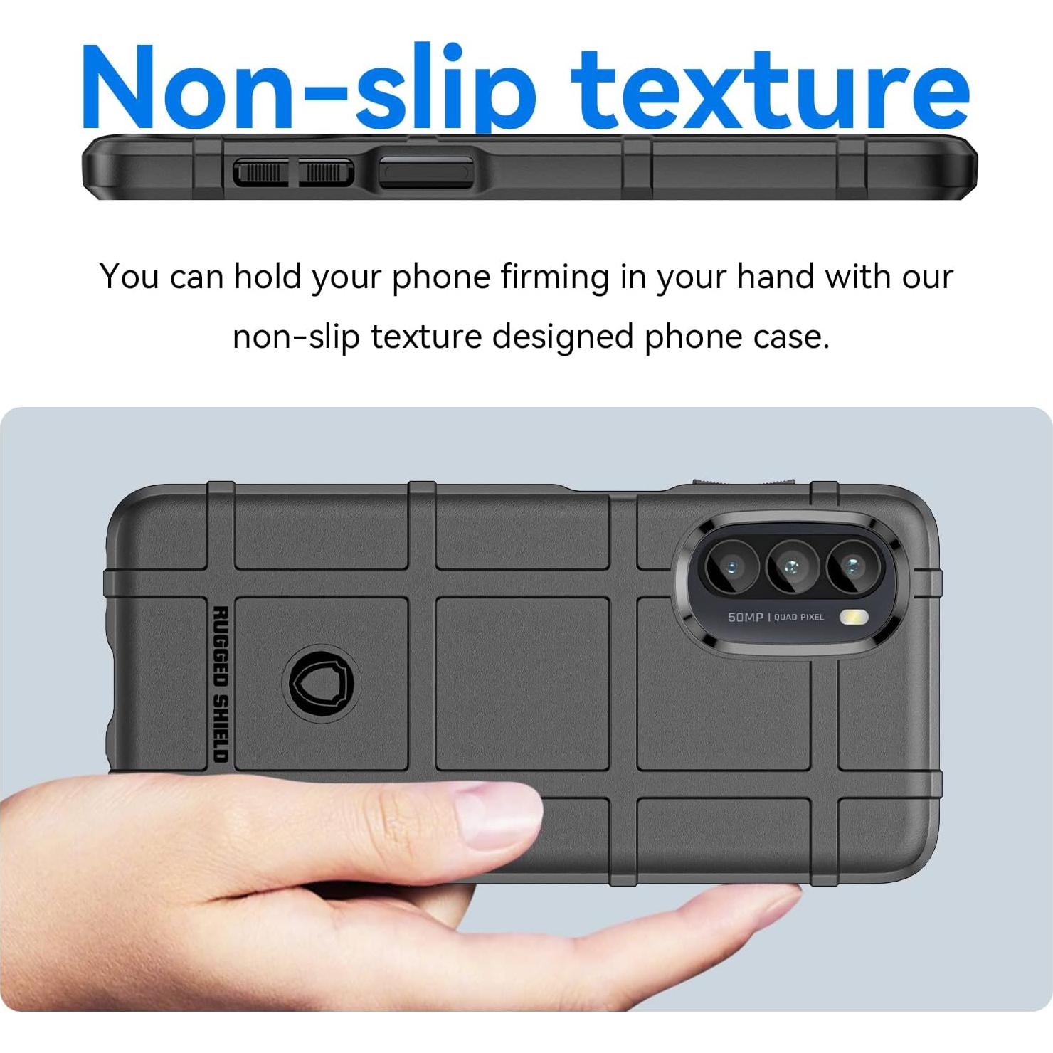 Funda Slim Rugged Shield para Moto G52/G82/G71S - Negro