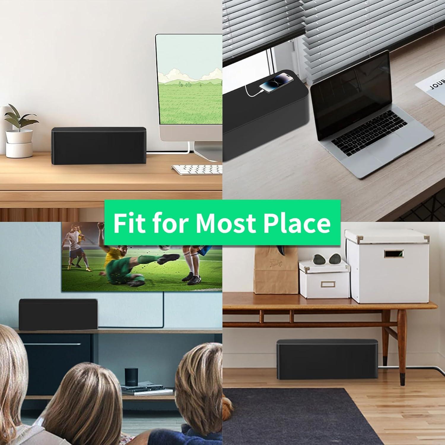 Caja Organizadora de Cables Autonne Grande y Mediana Negra