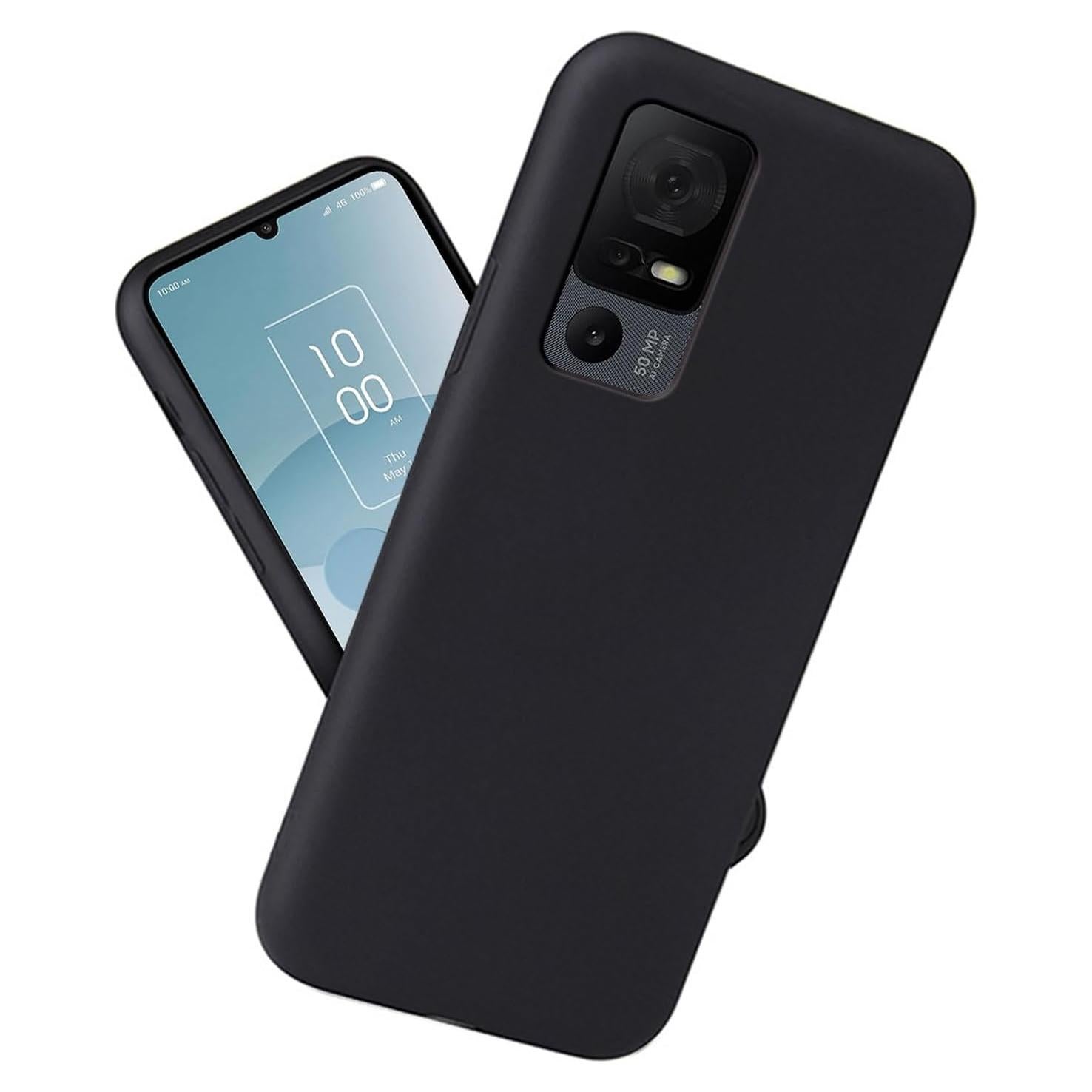 Funda de Silicona Suave Negra para TCL 40 XL - Protección Completa