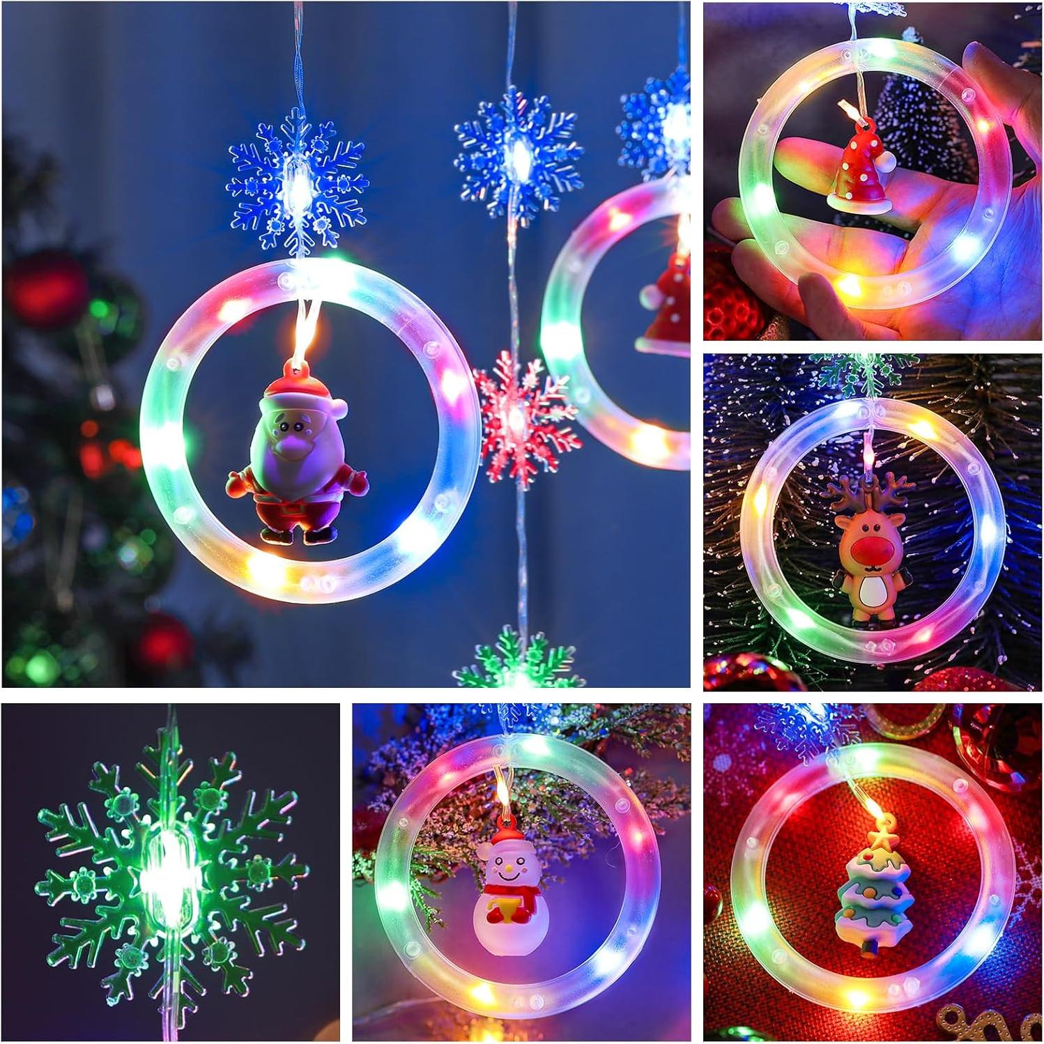 Luces de Ventana de Navidad BLOOMWIN 120 LED RGB 3M Decoración