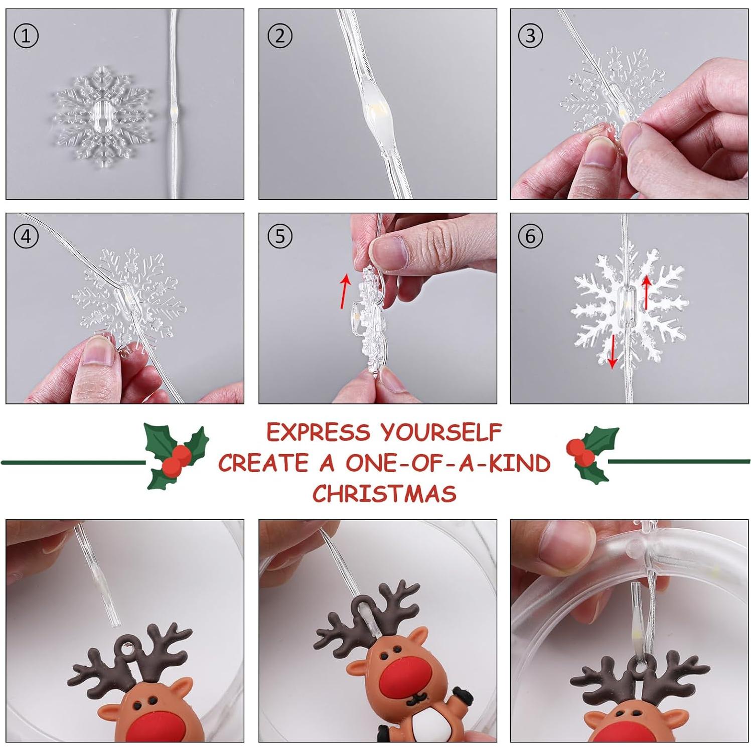 Luces de Ventana de Navidad BLOOMWIN 120 LED RGB 3M Decoración