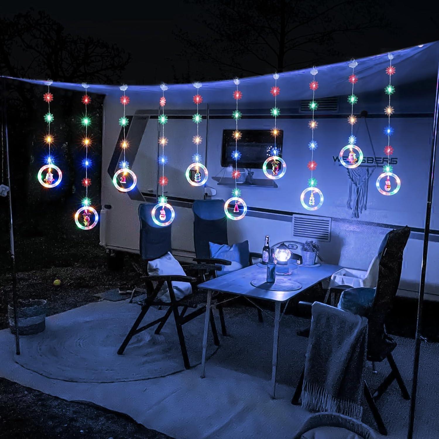 Luces de Ventana de Navidad BLOOMWIN 120 LED RGB 3M Decoración