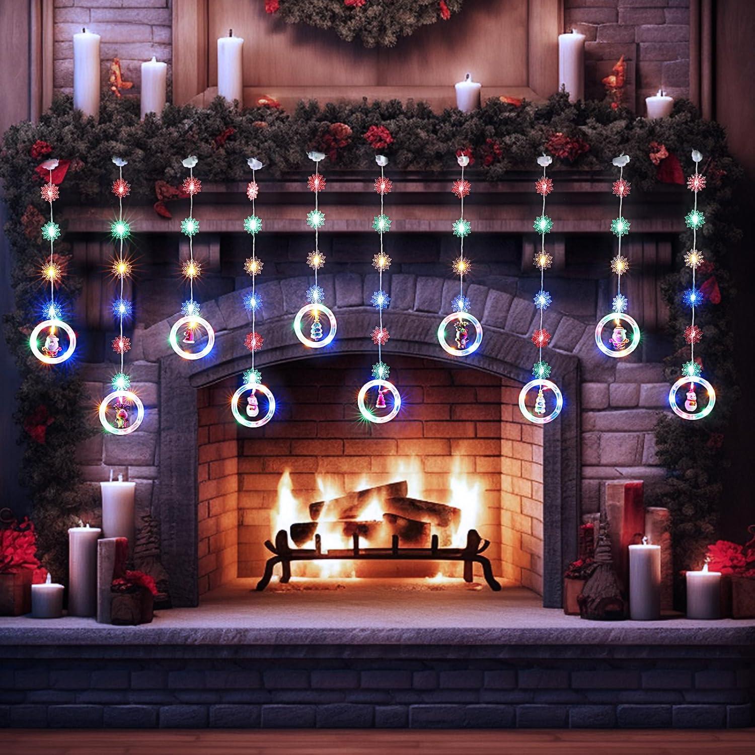 Luces de Ventana de Navidad BLOOMWIN 120 LED RGB 3M Decoración