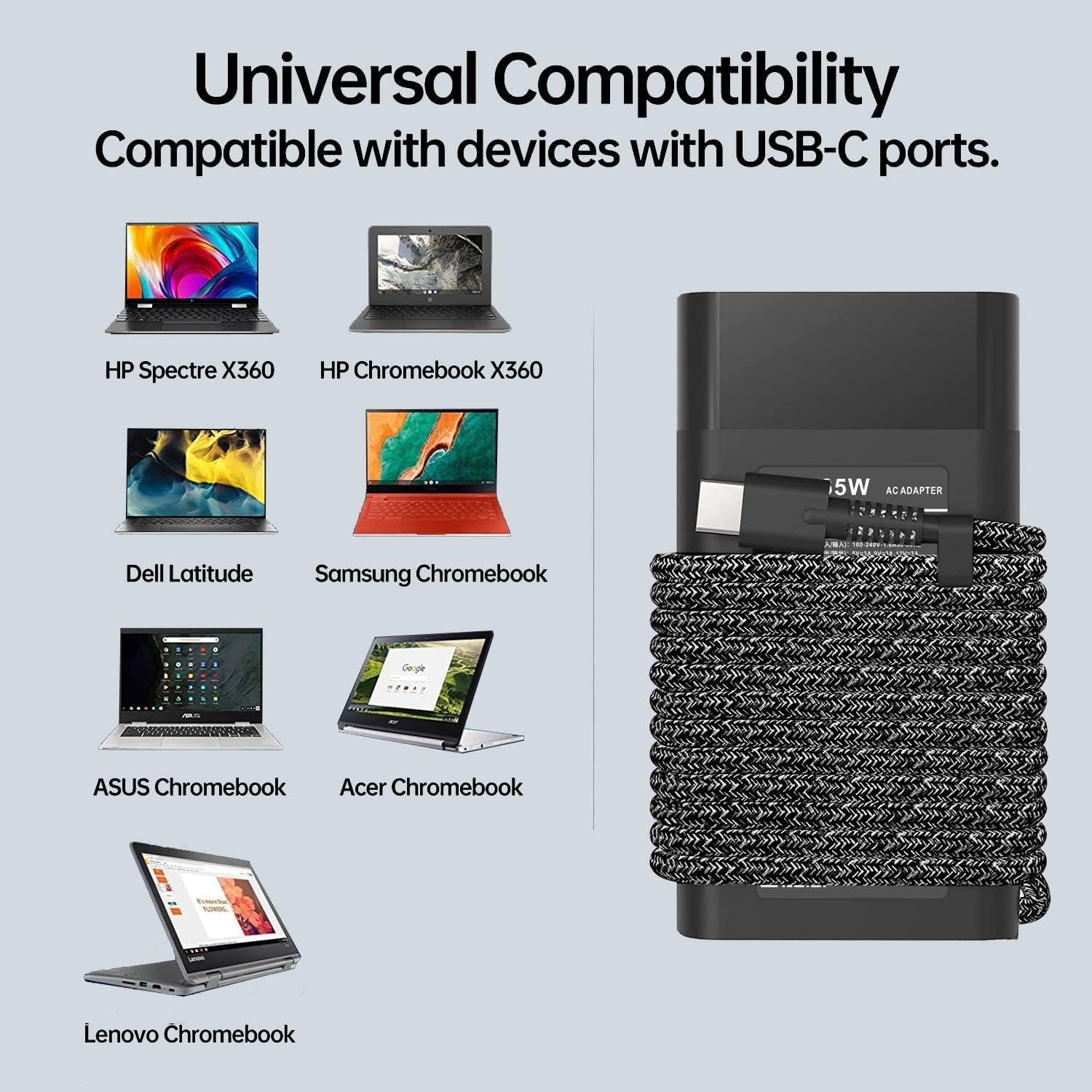 Cargador USB C Fepprry 65W para HP ZBook y Chromebook