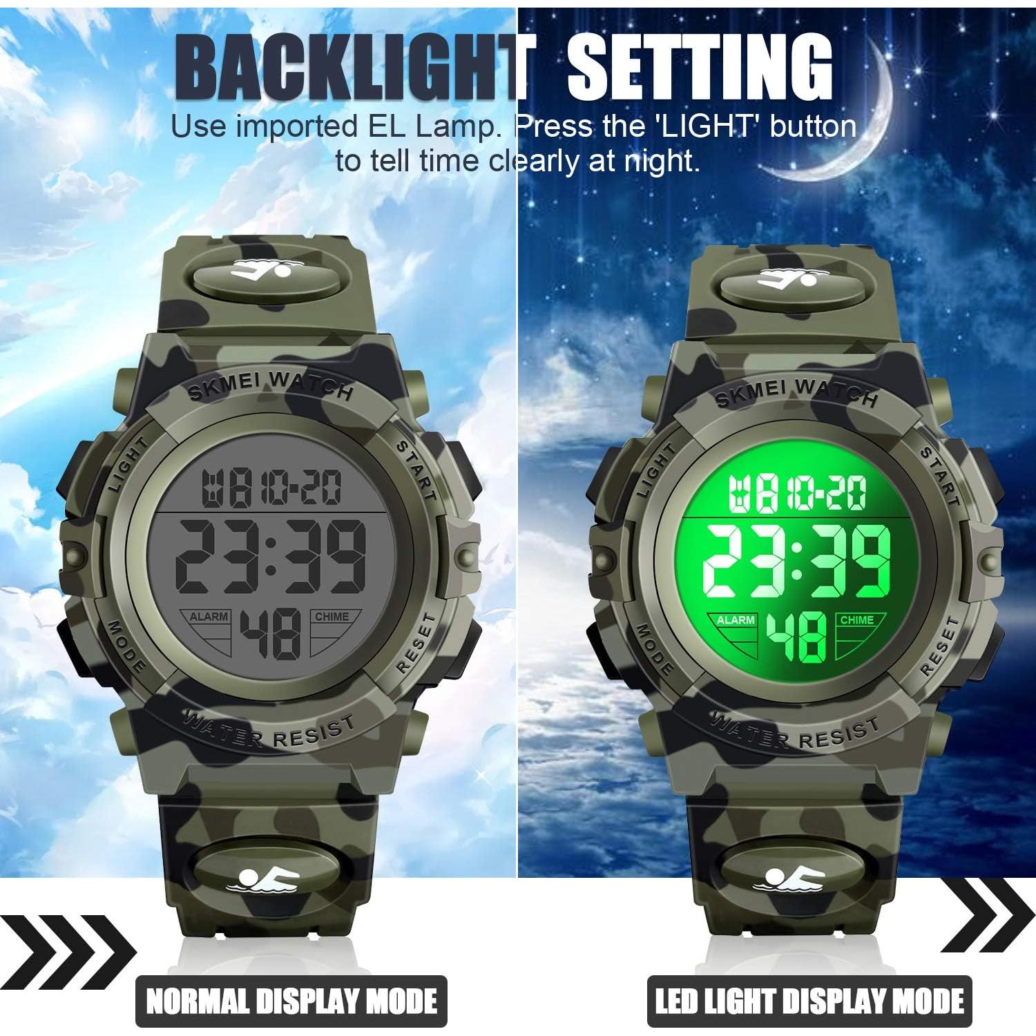 Reloj Digital Impermeable Dodosky para Niños Camuflaje