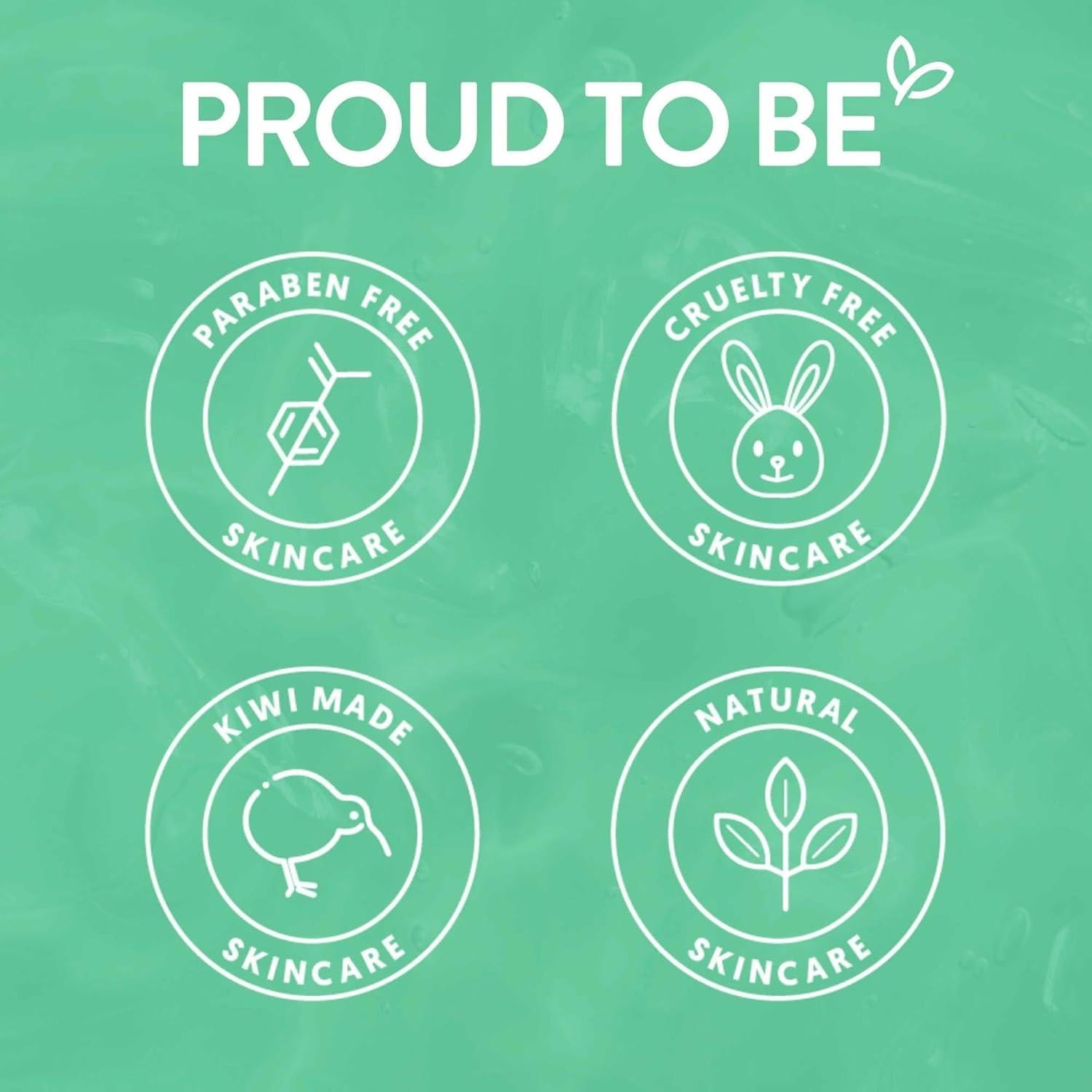 By Nature Hyaluronic Acid + Aloe Vera Facial Cleanser to Hydrate & Brighten Your Skin - Skincare from New Zealand - Premium Face Cleanser - 7oz