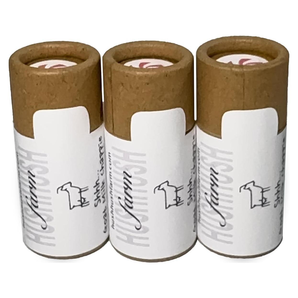 Bálsamo Labial Natural HushHush Farm Menta Hidratante 3 Unidades