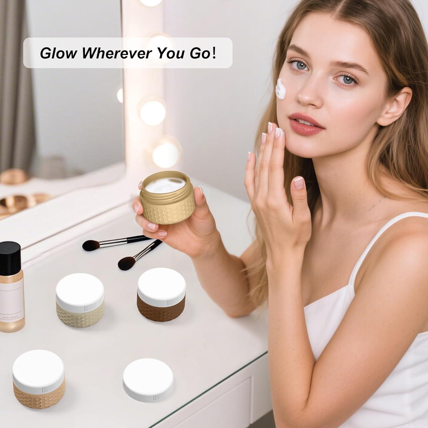 Contenedores de Viaje FEEJOY 1.5 oz Silicona A prueba de Fugas