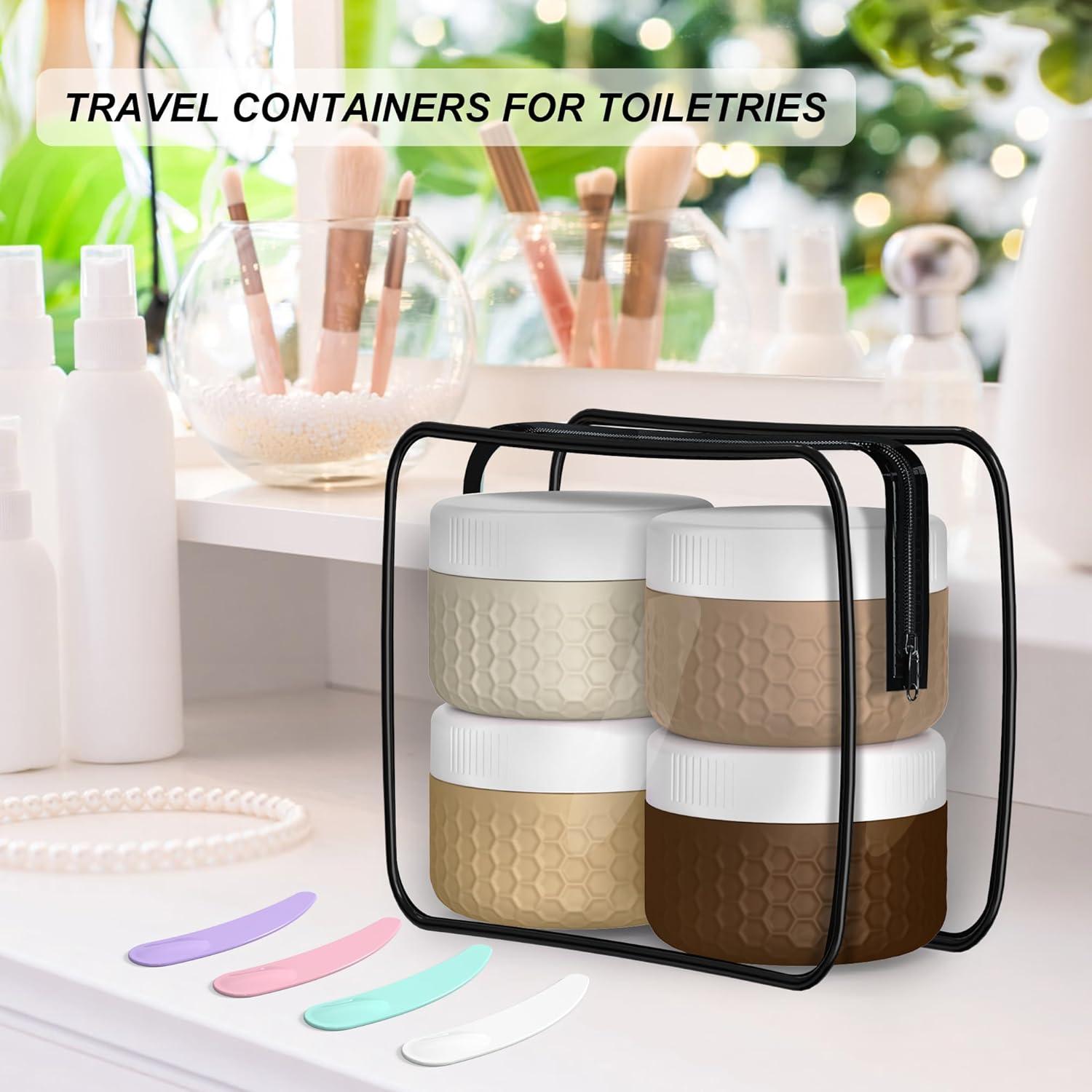 Contenedores de Viaje FEEJOY 1.5 oz Silicona A prueba de Fugas