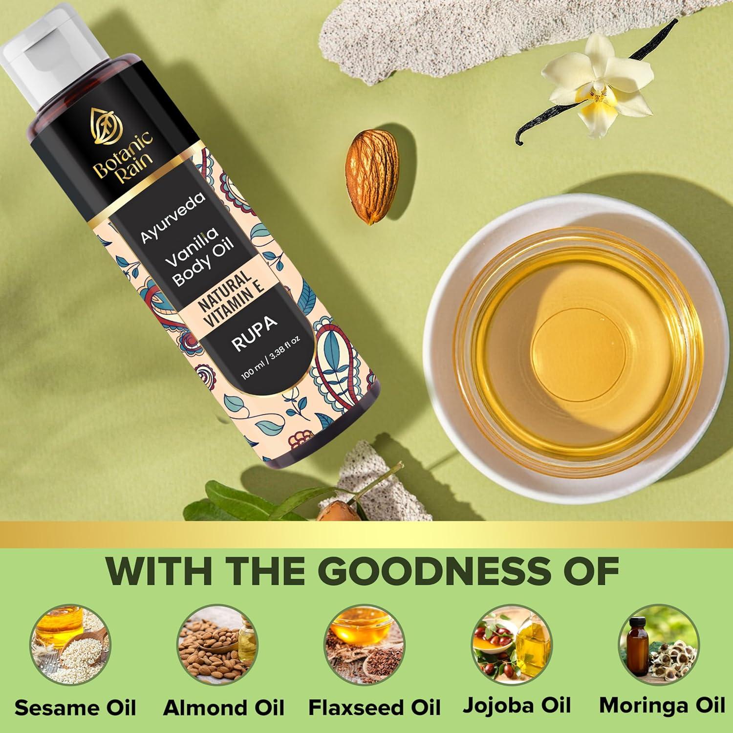 Aceite Corporal de Vainilla Sanjivan 100 ml Hidratante Orgánico