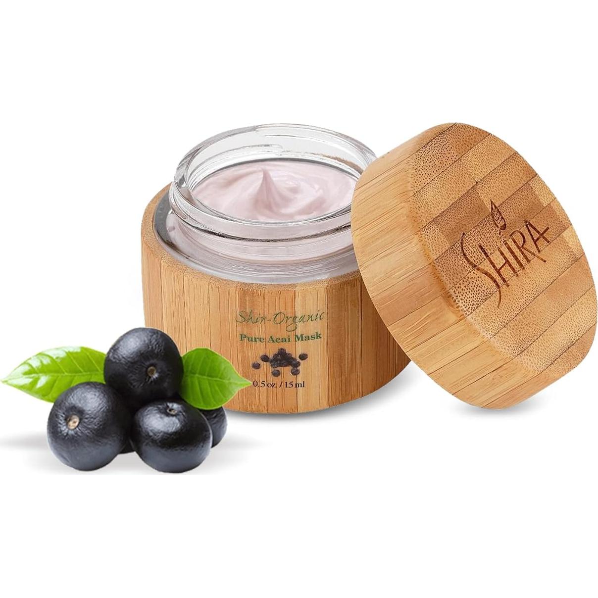Mascarilla Facial Orgánica Acai Shir-Organic 15 ML Antienvejecimiento