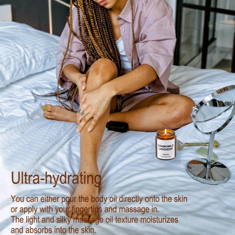 Vela de Aceite de Masaje ANSOYER 127g Manzanilla Lavanda