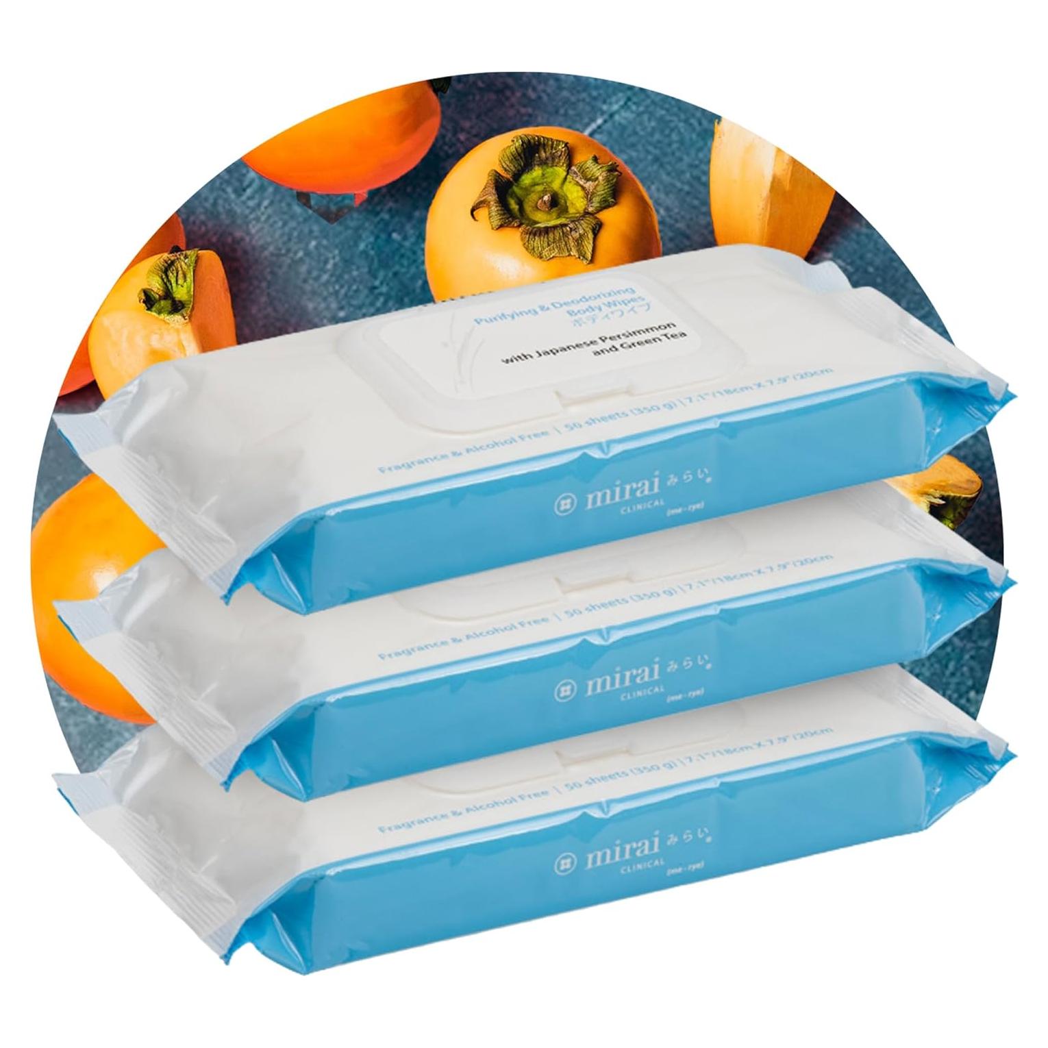 Toallitas Desodorantes Corporales Mirai Clinical - 3 Paquetes
