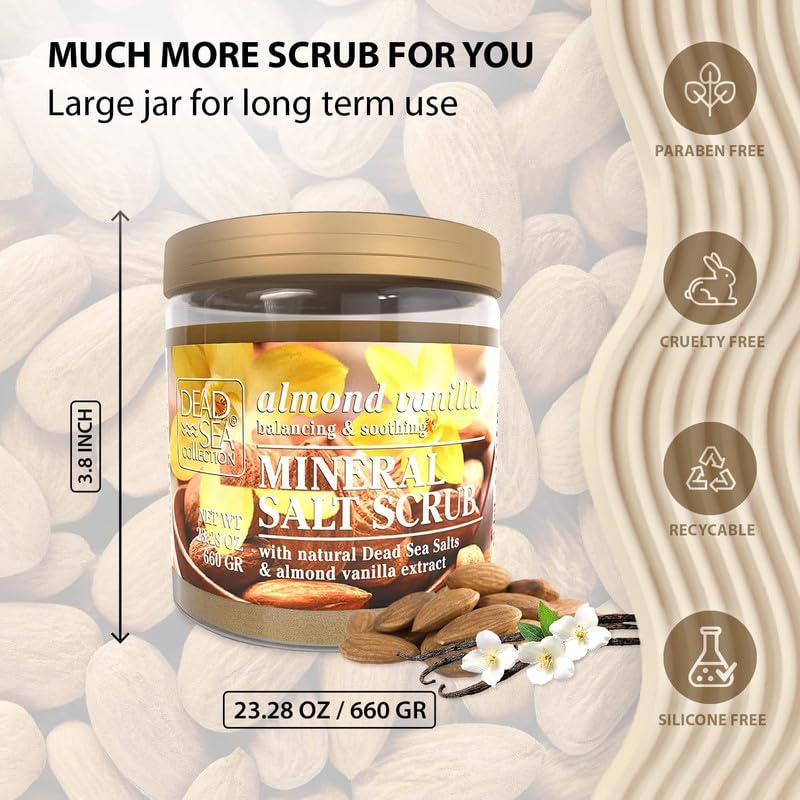 Exfoliante Corporal Colección del Mar Muerto 660g Almendra Vainilla