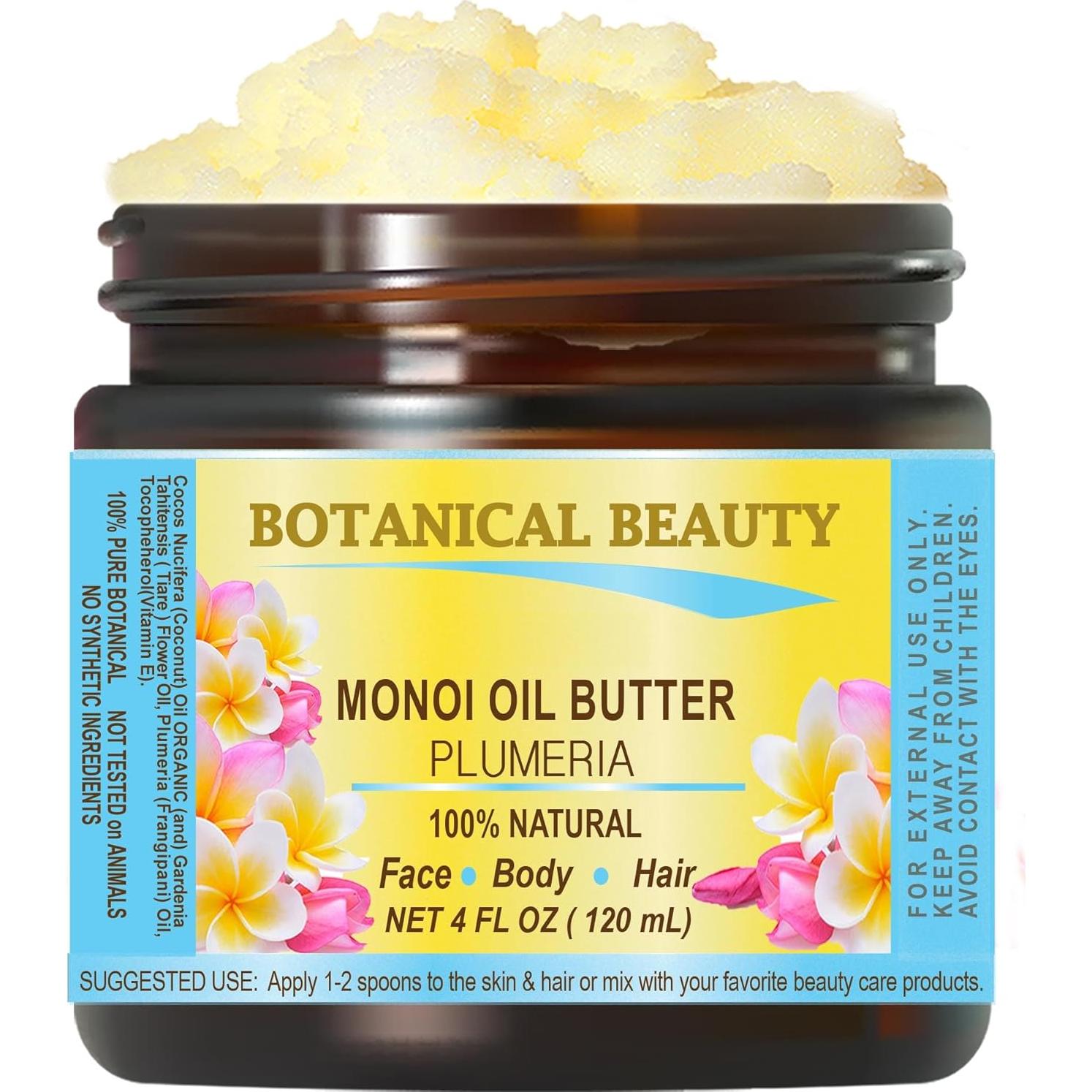 Mantequilla de Aceite Monoi Plumeria Virgen 118 ml - Natural Cruda