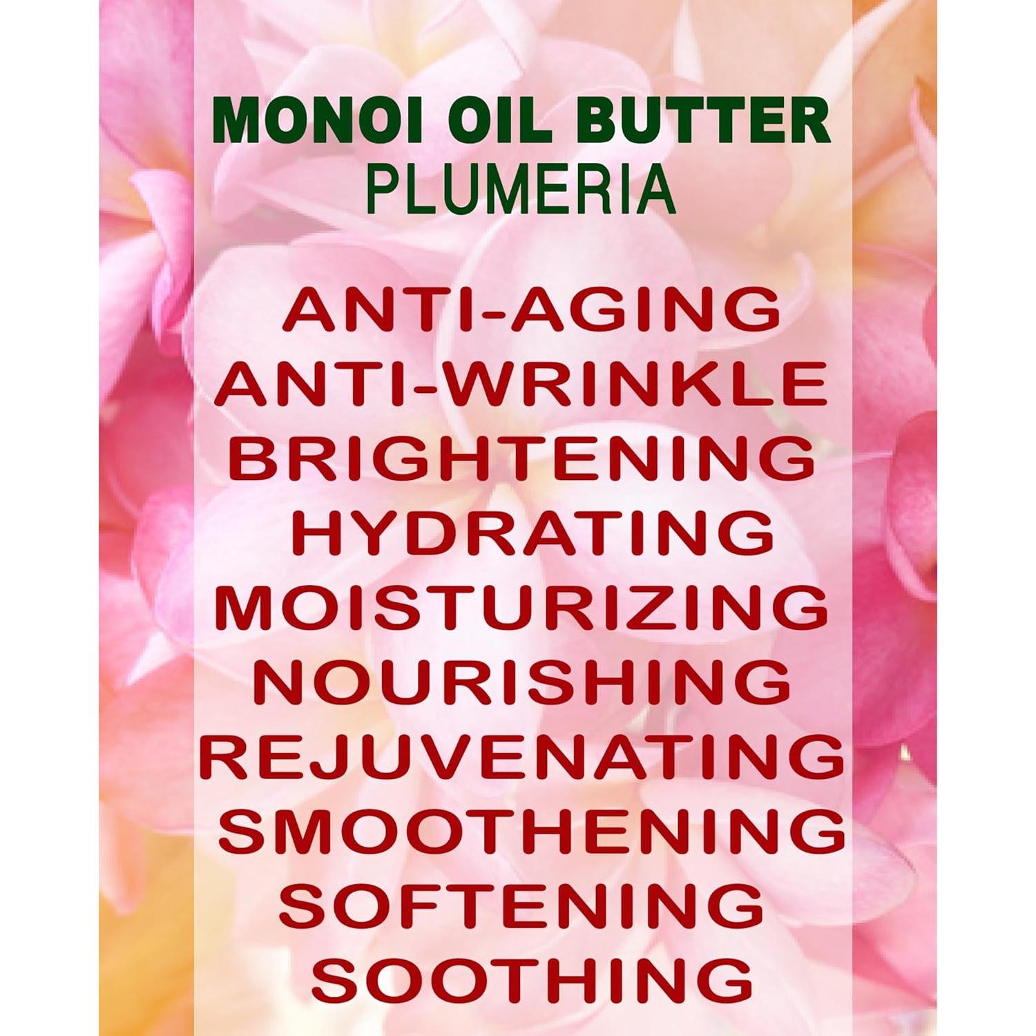Mantequilla de Aceite Monoi Plumeria Virgen 118 ml - Natural Cruda