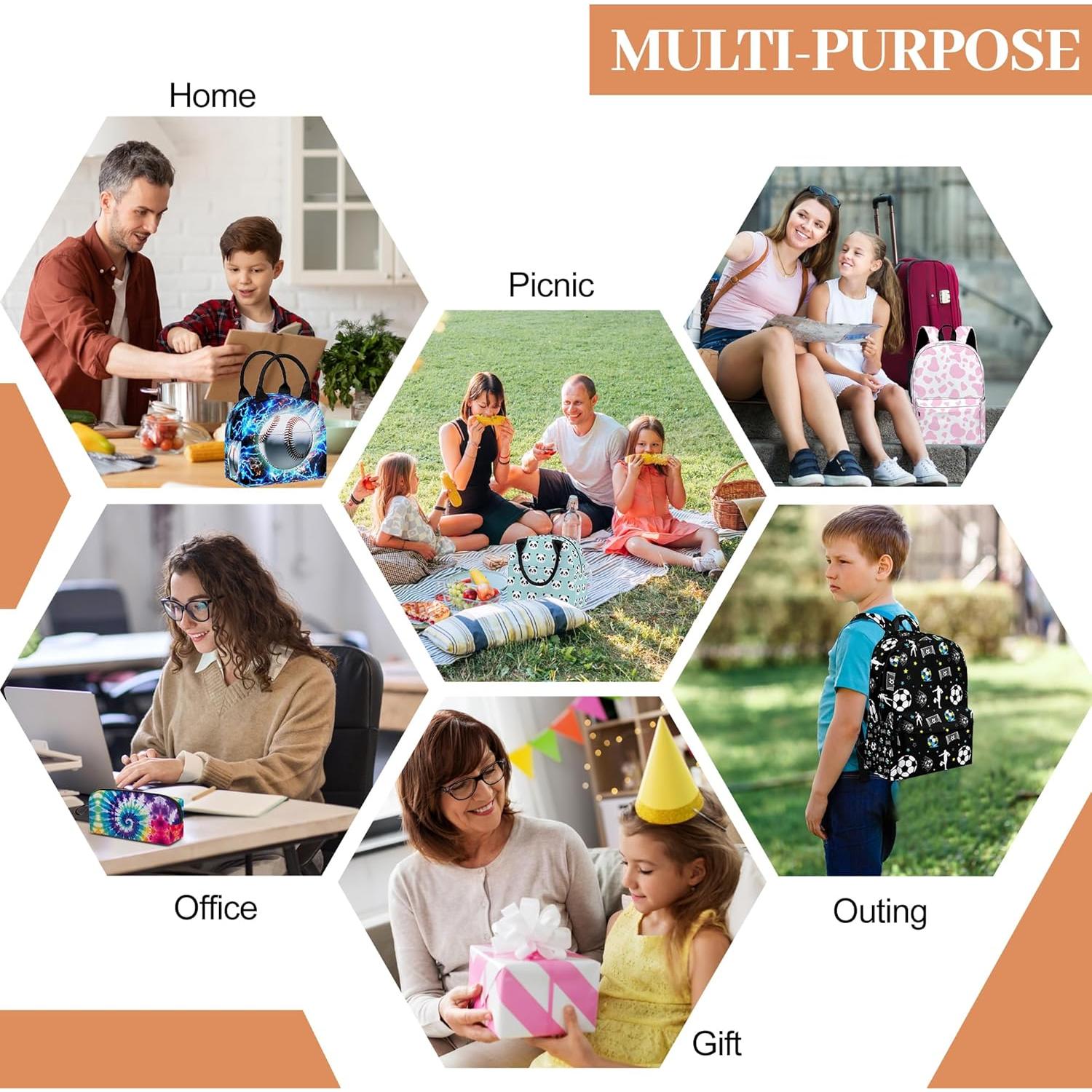 Mochila 3 Piezas Ansteade para Niños 17" con Lonchera