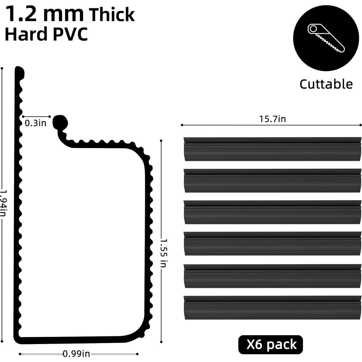 Organizador de Cables YECAYE 6 Canales 39.88 cm Negro